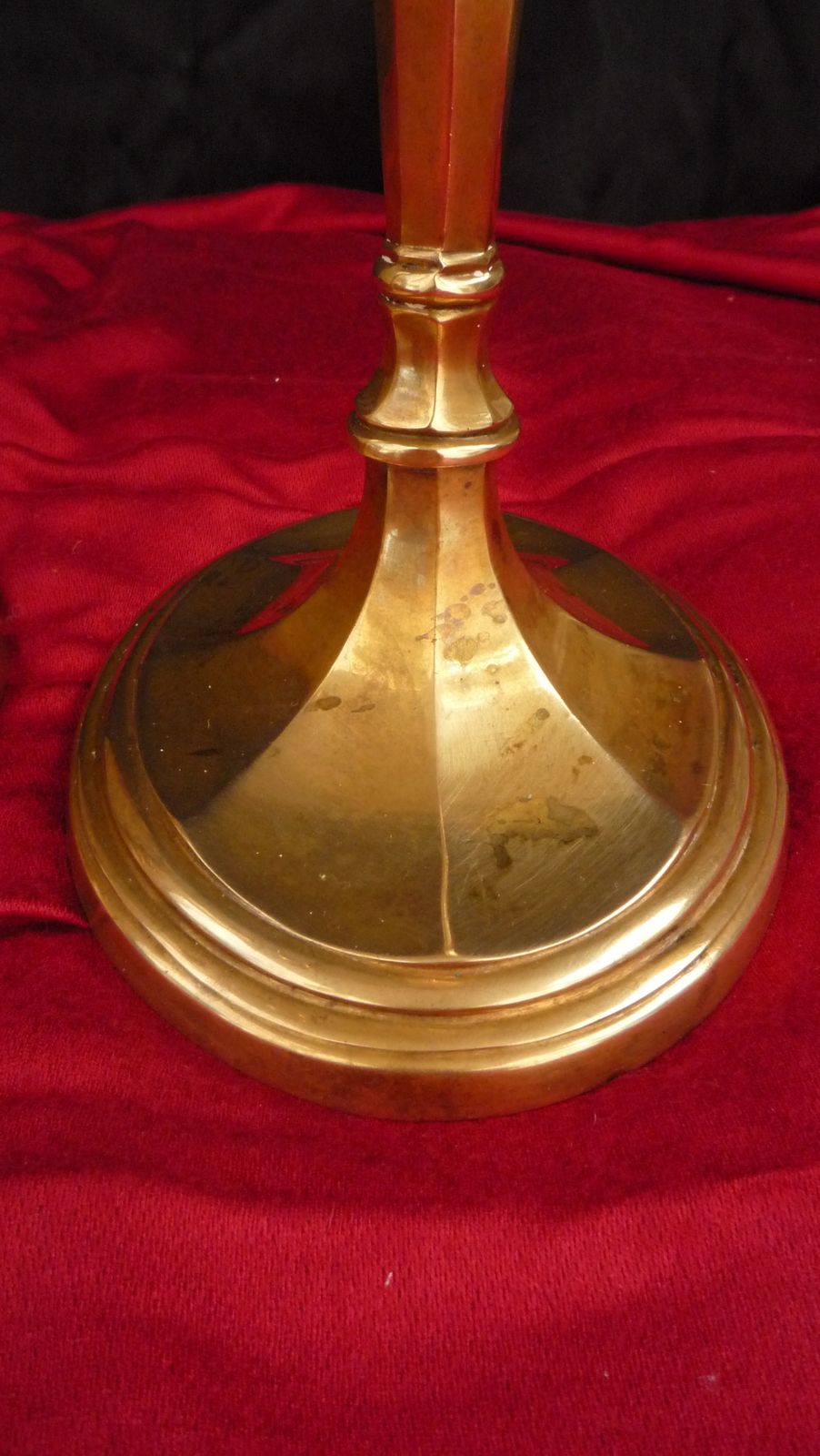 A Pair Of Art Nouveau Brass Candle Sticks photo furniture