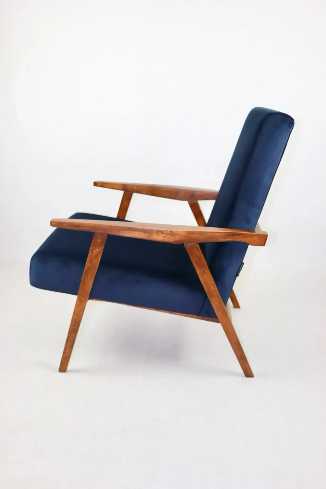 Vintage Loft Armchair 1970s Vintage Navy Velvet photo Furniture