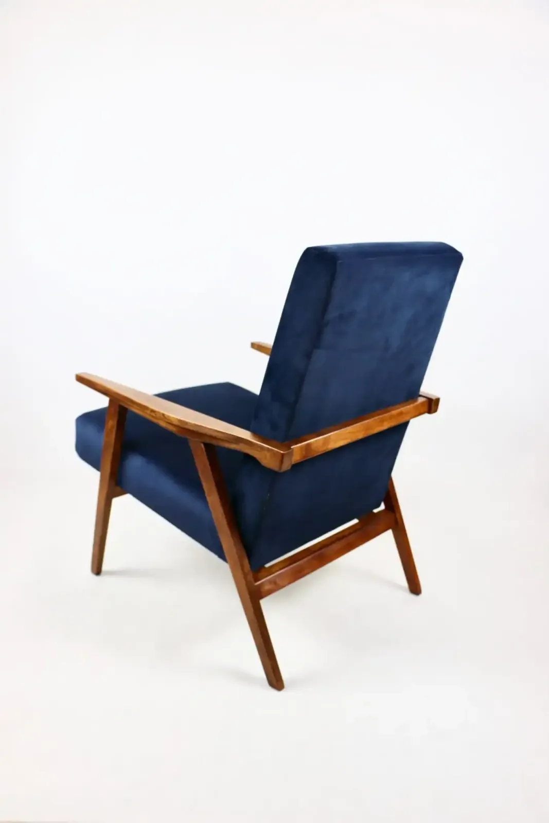 Vintage Loft Armchair 1970s Vintage Navy Velvet photo 449.0