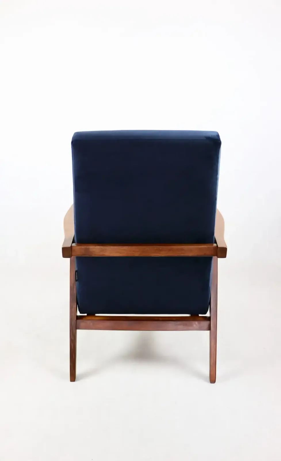 Vintage Loft Armchair 1970s Vintage Navy Velvet photo vinterior