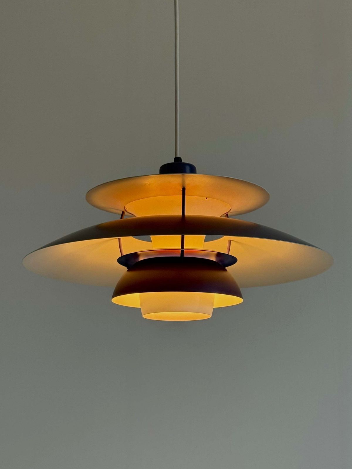 photo for sale Ph5 Pendant Lamp Purple By Poul Henningsen For Louis Poulsen