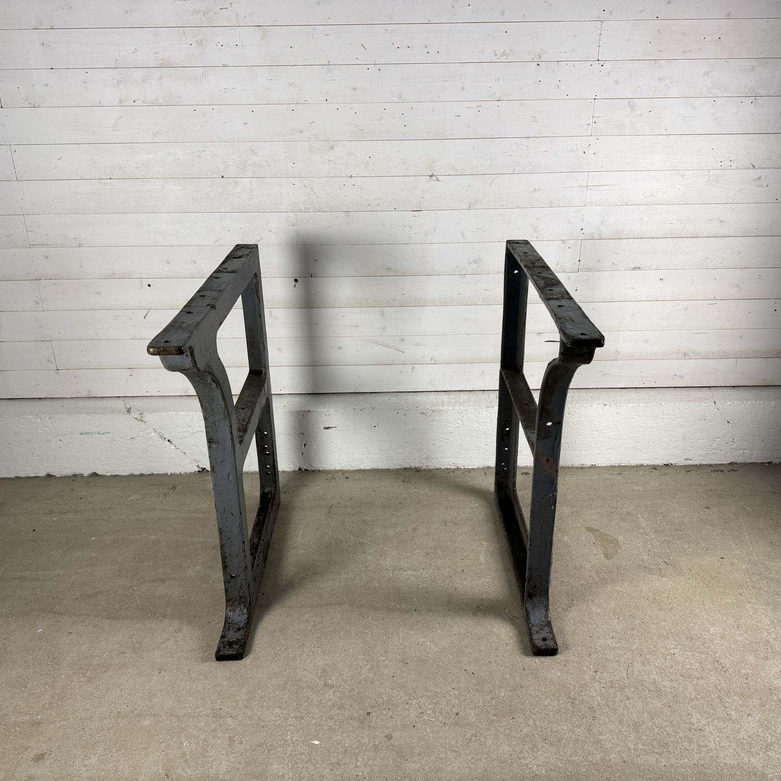 Pair Of Antique Cast Iron Bench Legs photo for sale