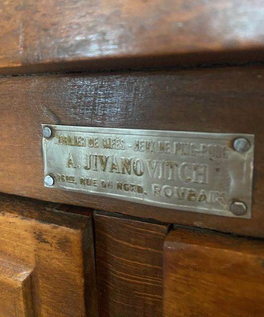 Vintage French Storage Furniture   Solid Oak And Pewter Handles, A Beautiful Piece Of Useful Furniture photo 1800.0