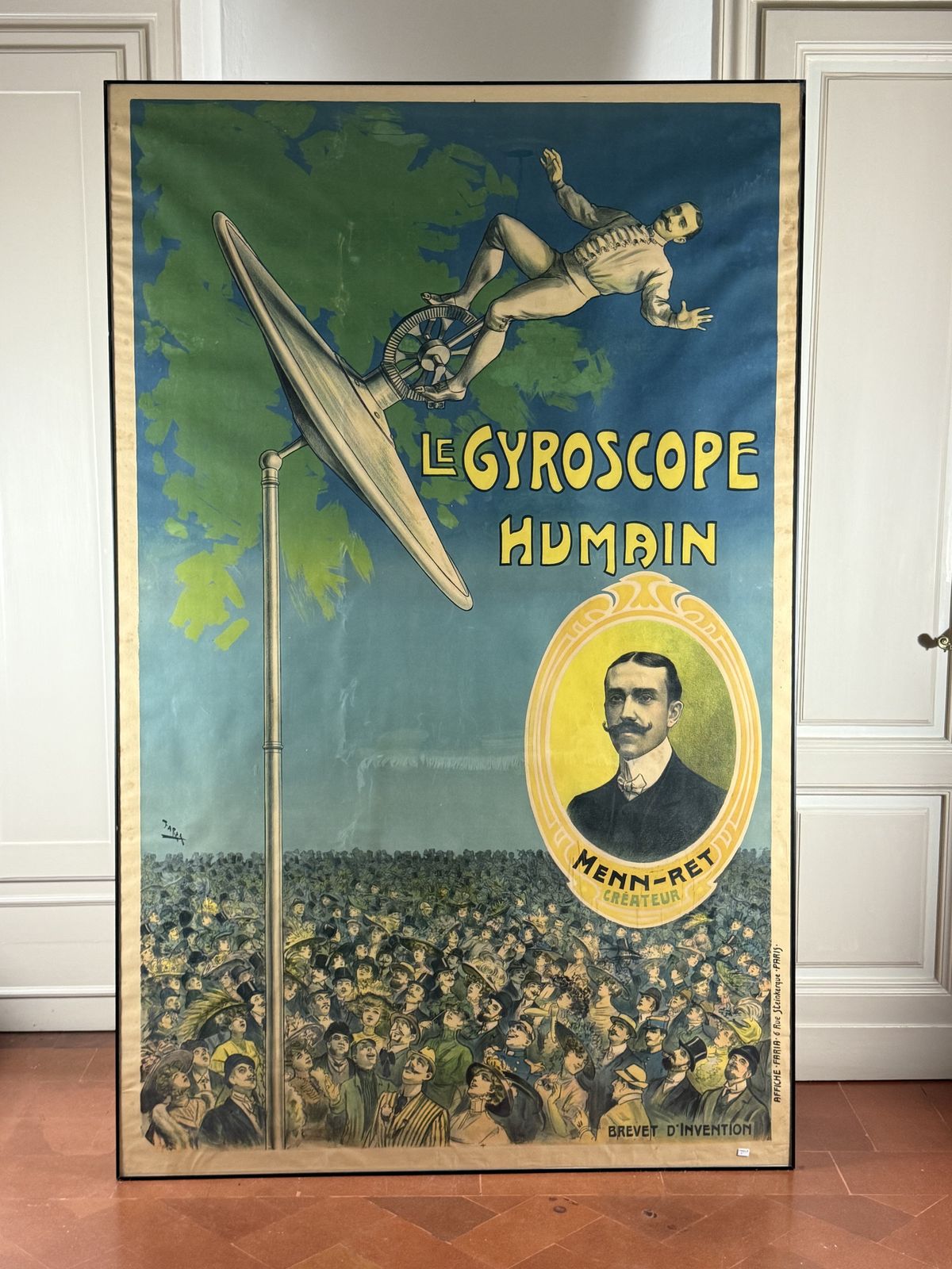 Candido Aragonez De Faria, Le Gyroscope Humain, Original Affiche, C. 1910 photo 2700.0