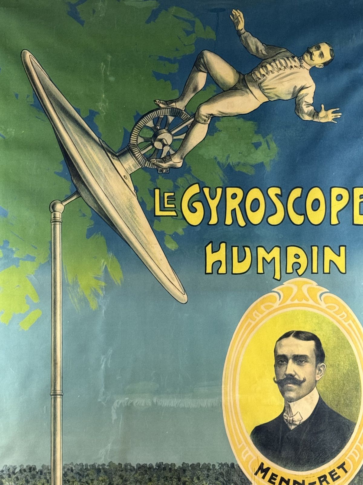 Candido Aragonez De Faria, Le Gyroscope Humain, Original Affiche, C. 1910 photo vintage