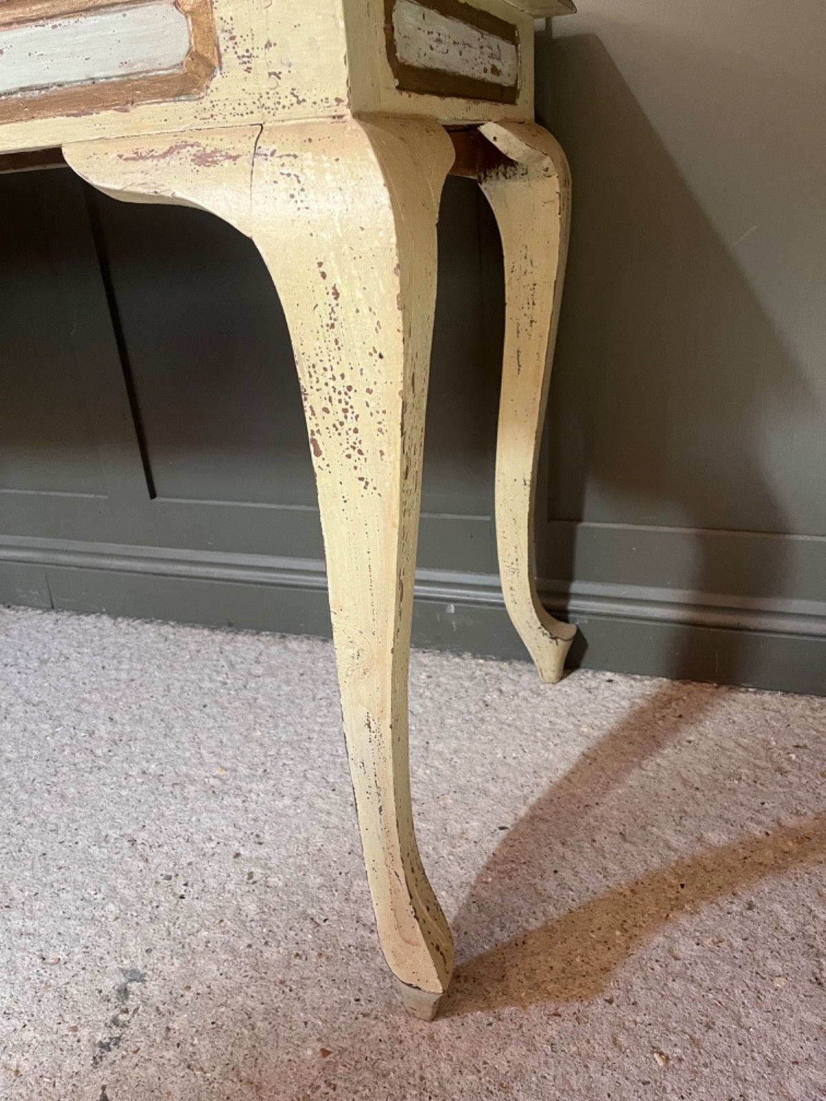 Vintage/Antique Painted Table French Hall Table/Console Table photo Furniture