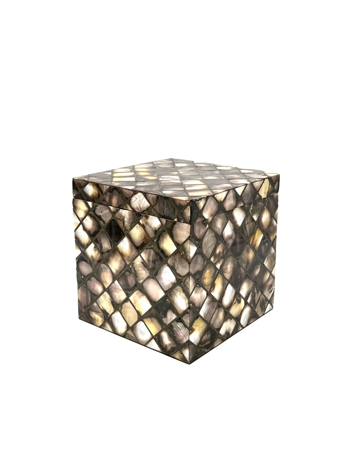 Mid Century Mother Of Pearl Flakes Ice Bucket, Italy 1950s photo 350.0