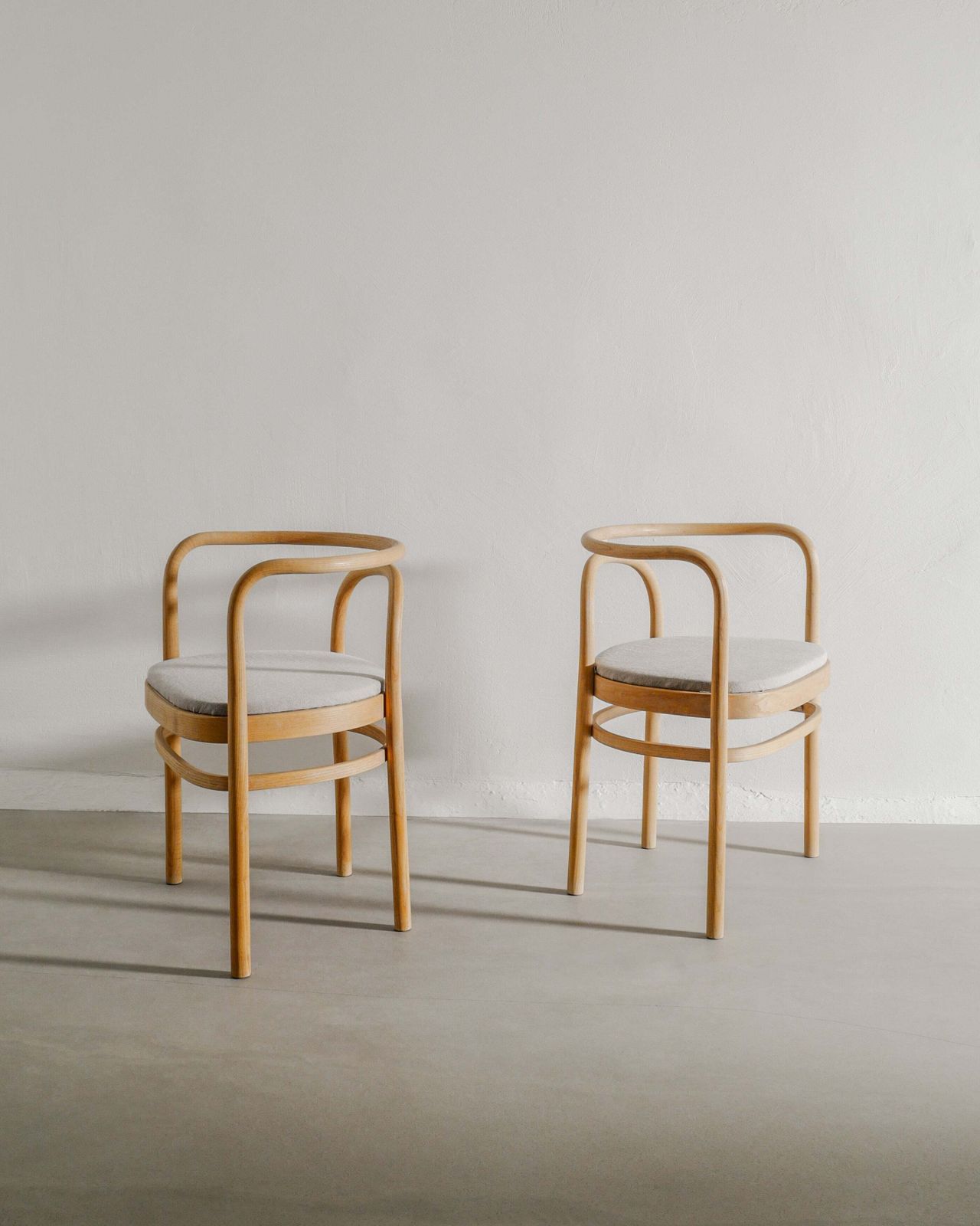 Danish Mid Century Modern Sculptural Wooden "Pk 15" Armchairs In Ash By Poul Kjærholm, 1990s photo furniture