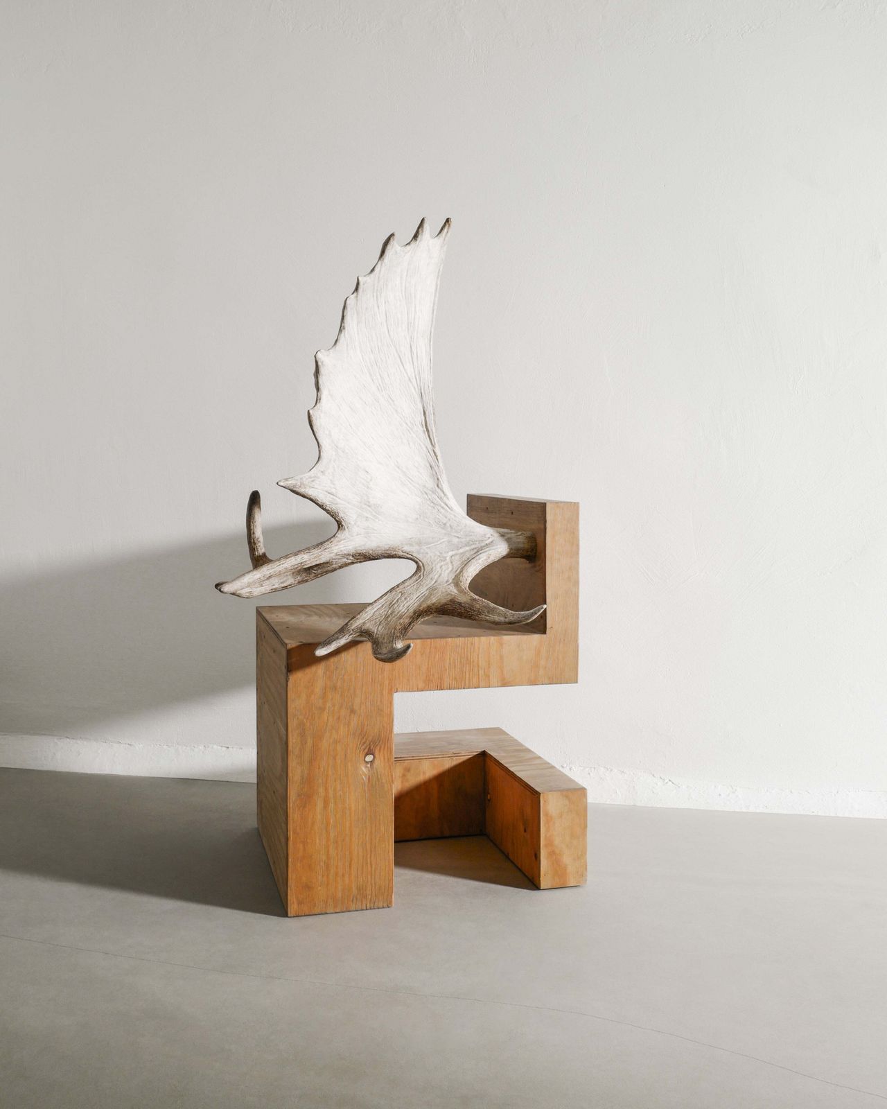 Contemporary Rick Owens Wooden Plywood & Horn Stag Armchair, 2007 photo furniture