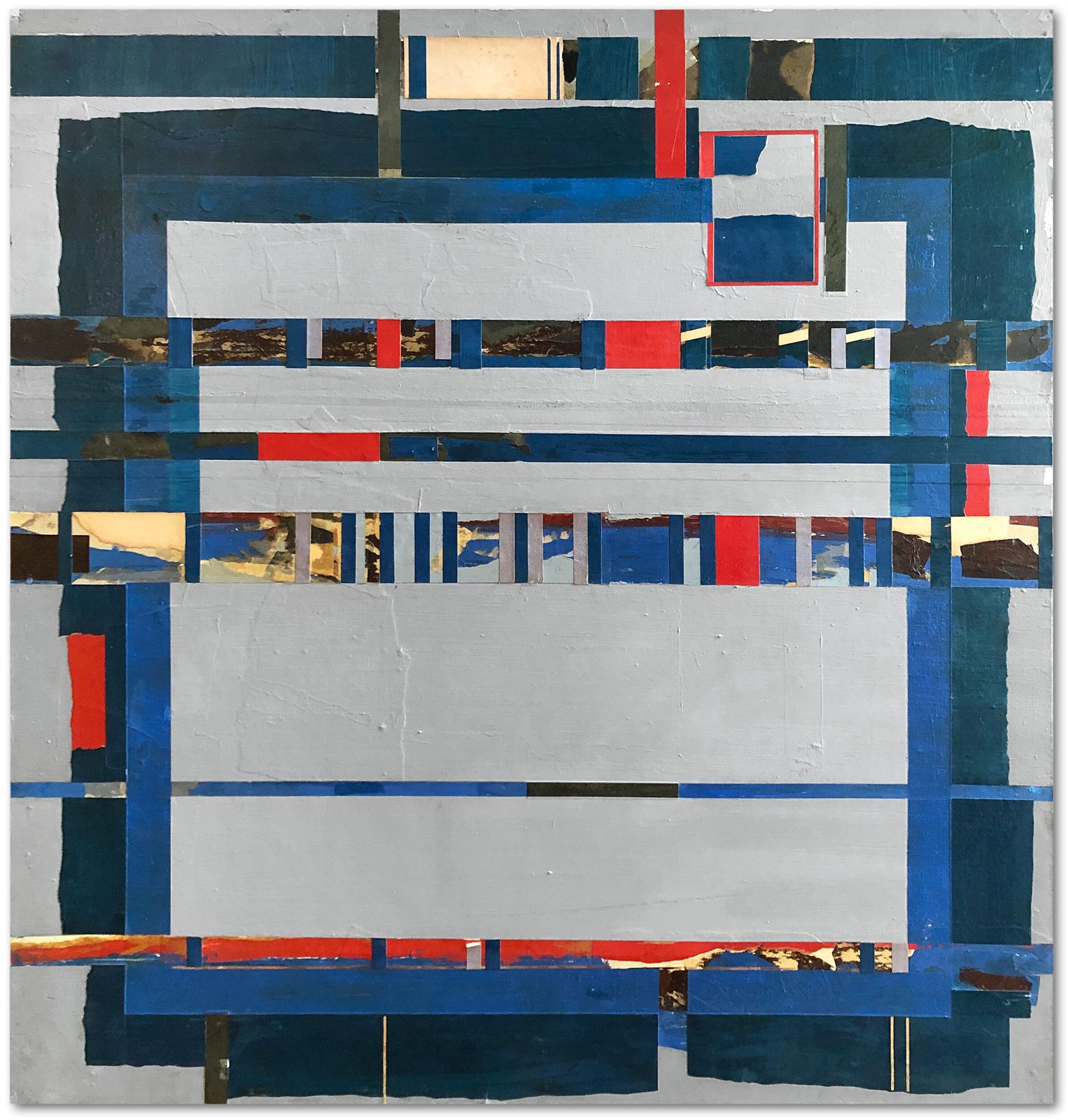 Large 1964 Oil/Collage On Board By Important English Abstractionist