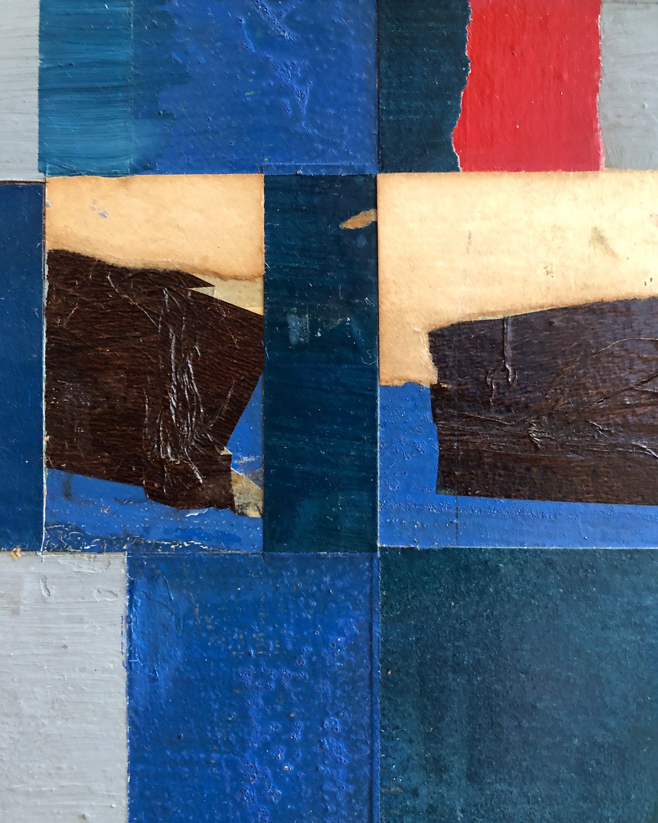 Large 1964 Oil/Collage On Board By Important English Abstractionist photo vinterior