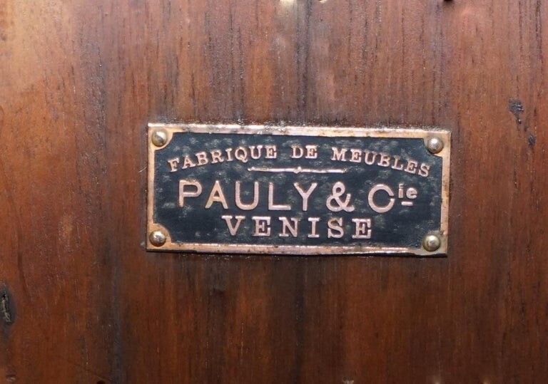 Rare Moses Michelangelo Guggenheim & Pauly Cie Et Venice Antique Carved Armoire photo for sale