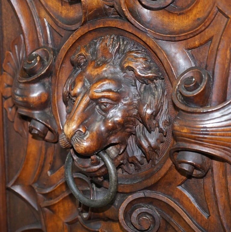 Furniture Rare Moses Michelangelo Guggenheim & Pauly Cie Et Venice Antique Carved Armoire photo