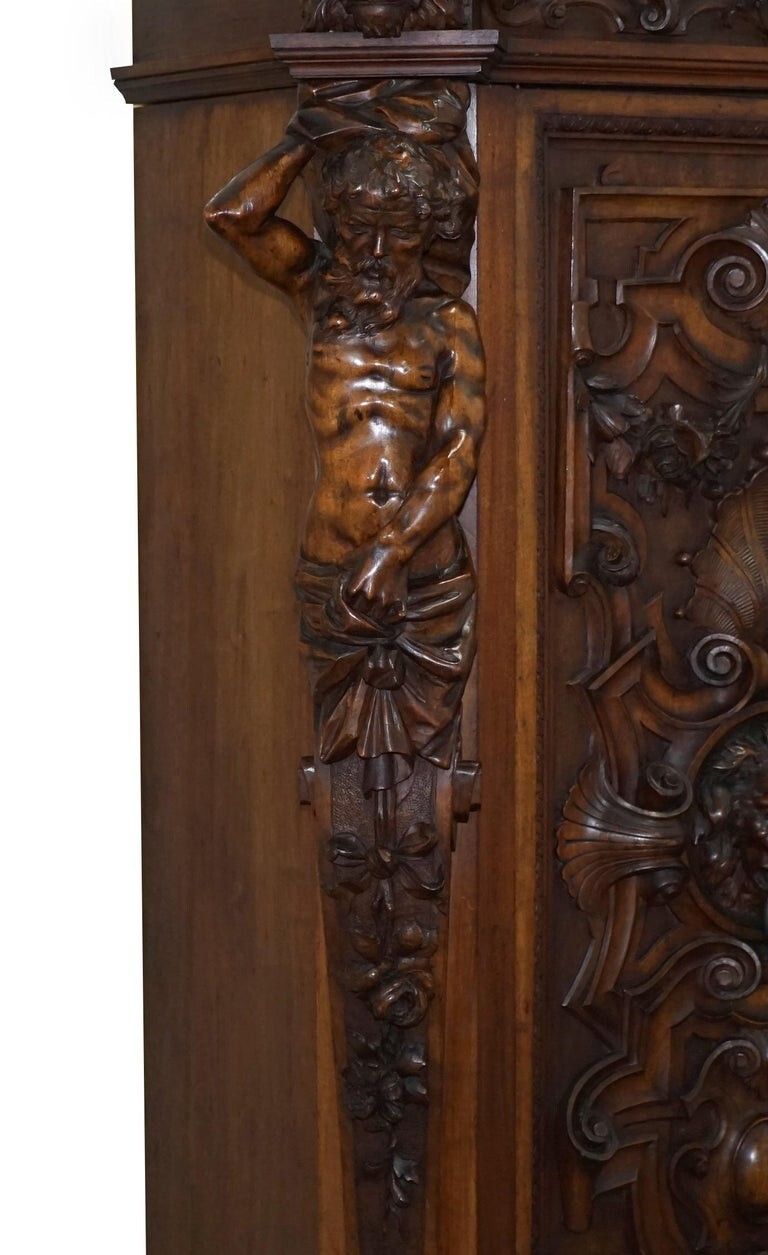 photo buy Rare Moses Michelangelo Guggenheim & Pauly Cie Et Venice Antique Carved Armoire