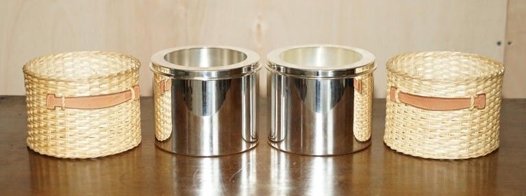 photo vinterior Fine Important Lady De Rothschild Hermes Paris Farming Wicker Chrome Picnic Set