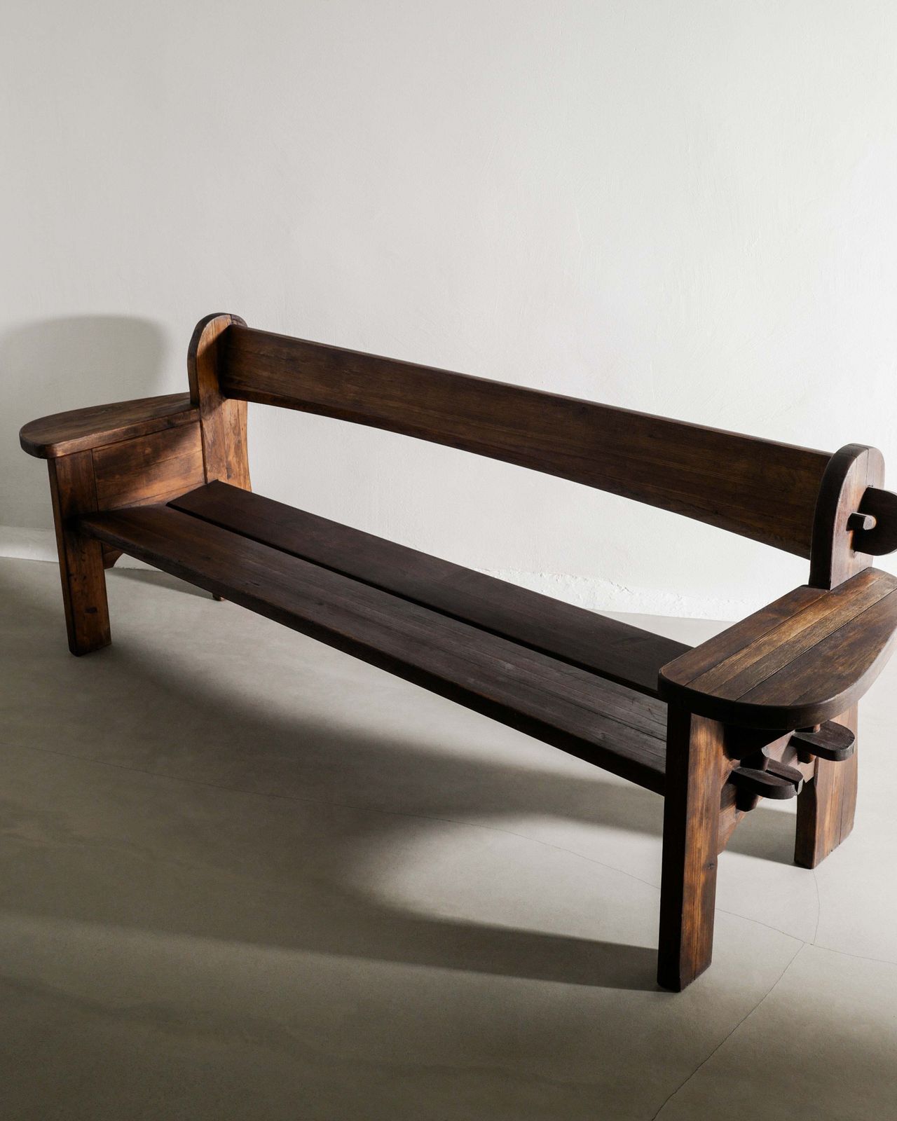 Swedish Mid Century Wooden Dark Brown Pine "Berga" Sofa By David Rosén For Nordiska Kompaniet Sweden, 1930s photo for sale
