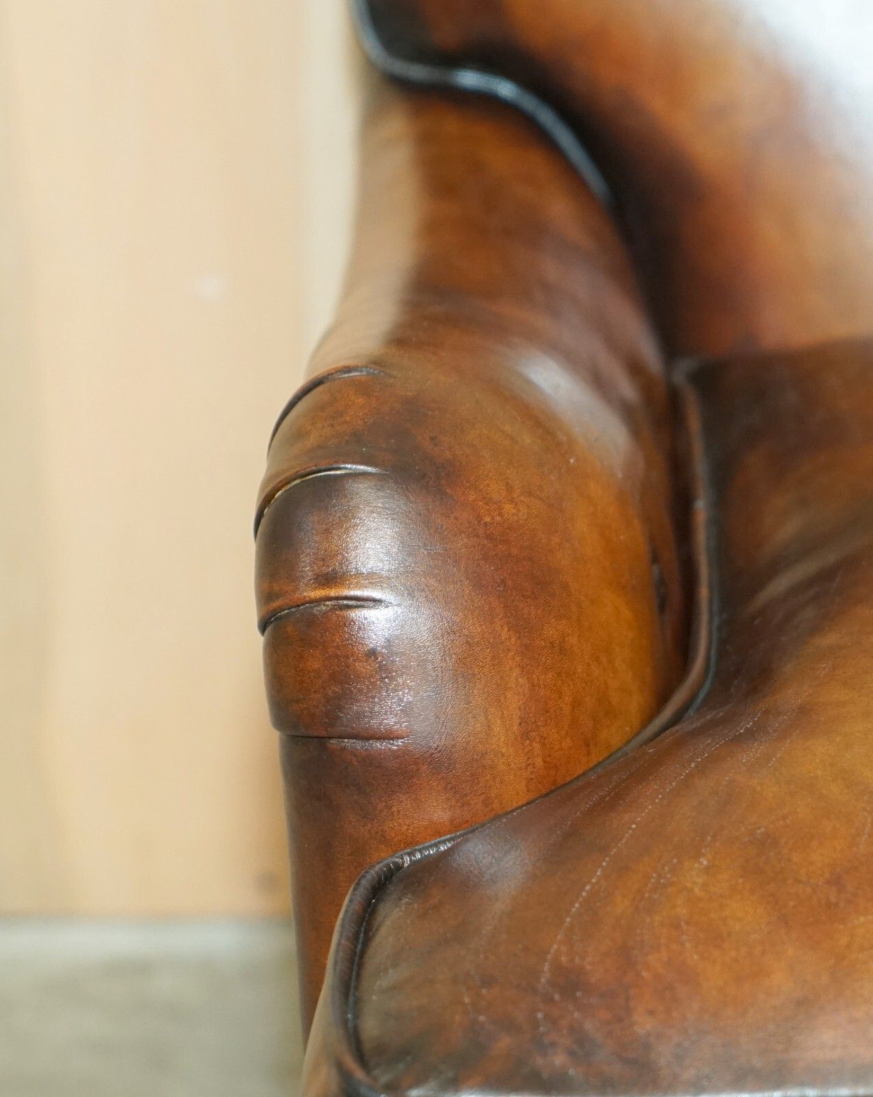 photo furniture Fully Restored Pair Of Antique Howard & Son Bridgewater Brown Leather Armchairs