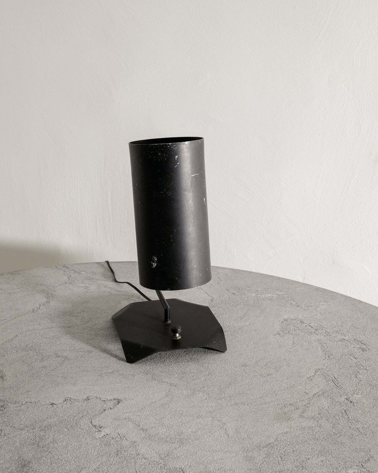 Black French Mid Century Serge Mouille & Isamu Noguchi Table Lamp In Metal & Brass, 1950s photo vinterior