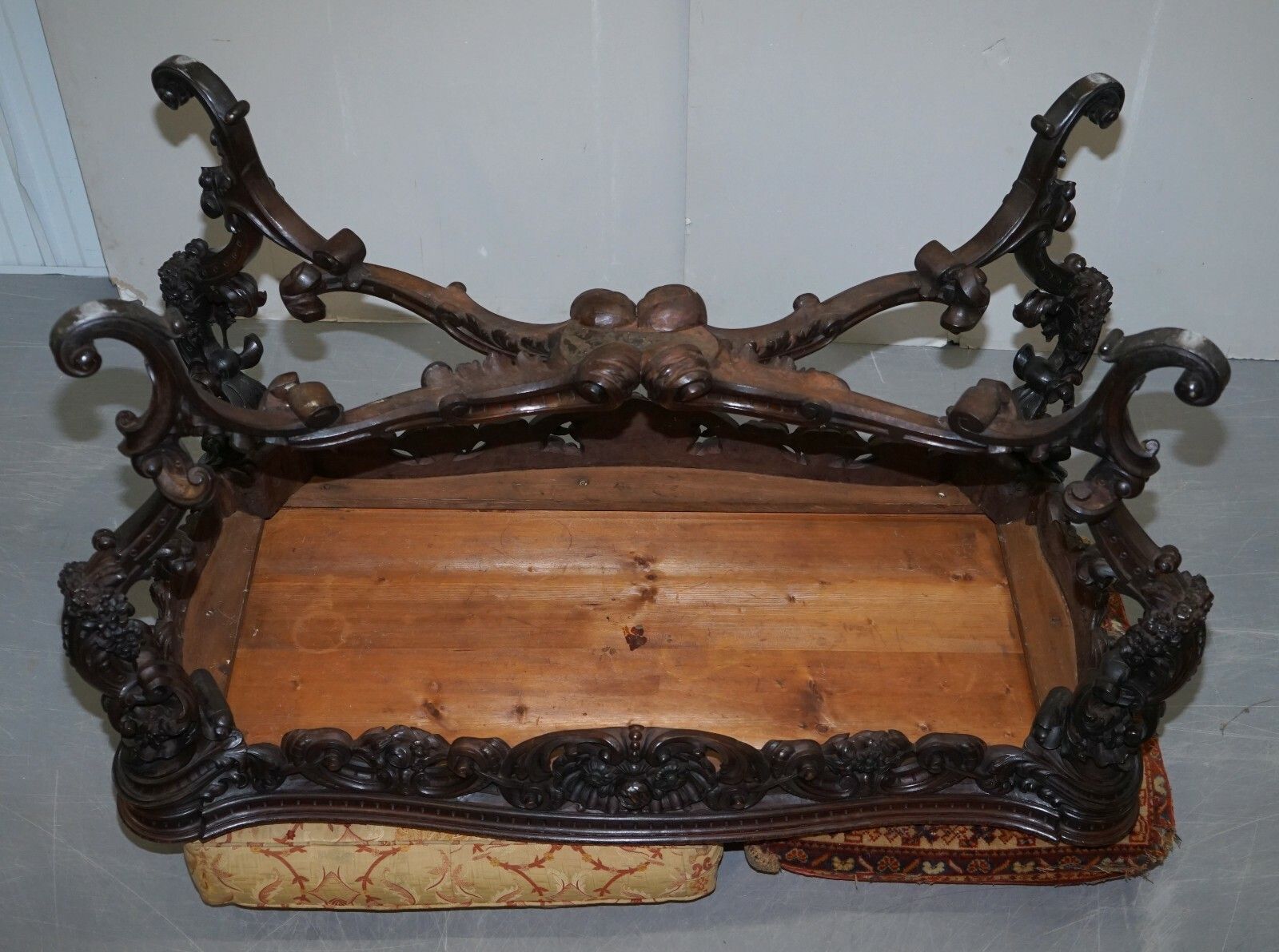 Furniture Important Italian Angiolo Barbetti Firenze Antique Cherub Desk Library Table photo