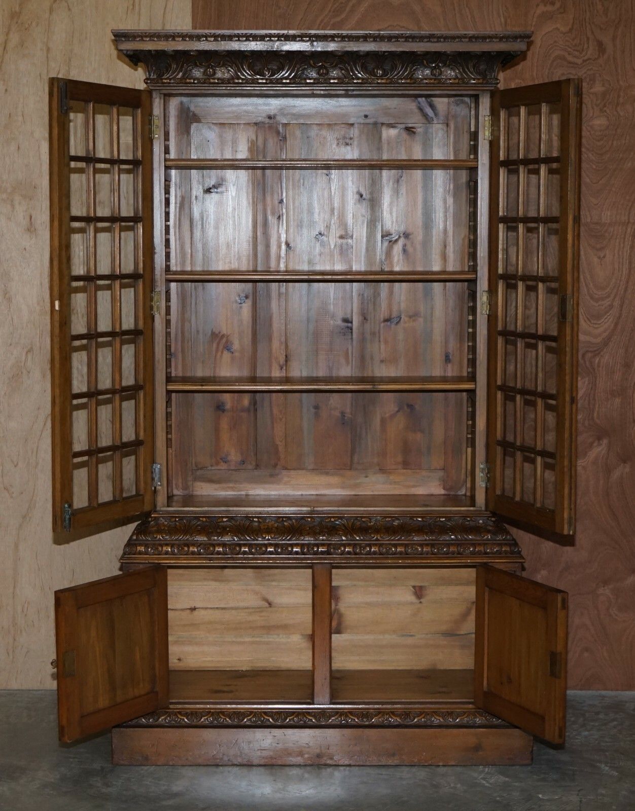 photo furniture Very Important Antique Samuel Pepys 1666 Large Library Bookcase After Original