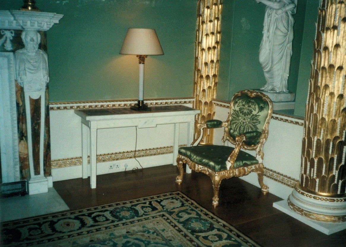 Princess Diana's Spencer House Important Pair Of Marble Topped Console Tables photo for sale