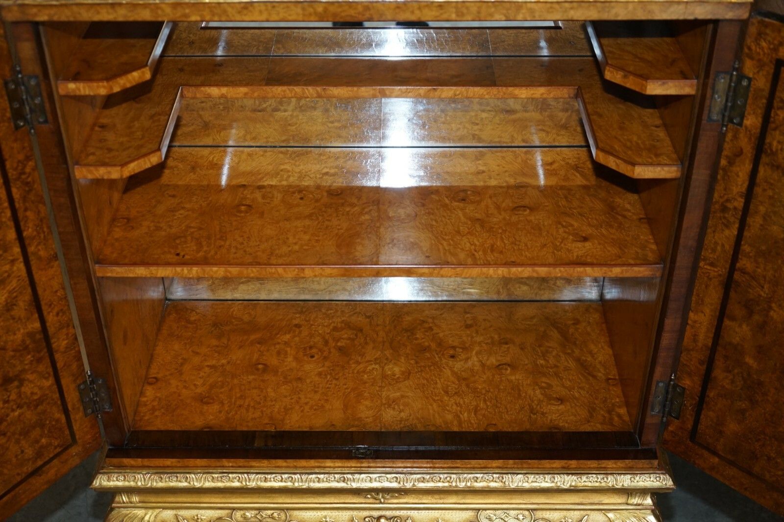 photo furniture Important Antique George II Circa 1740 Mulberry Wood Giltwood Drinks Cabinet