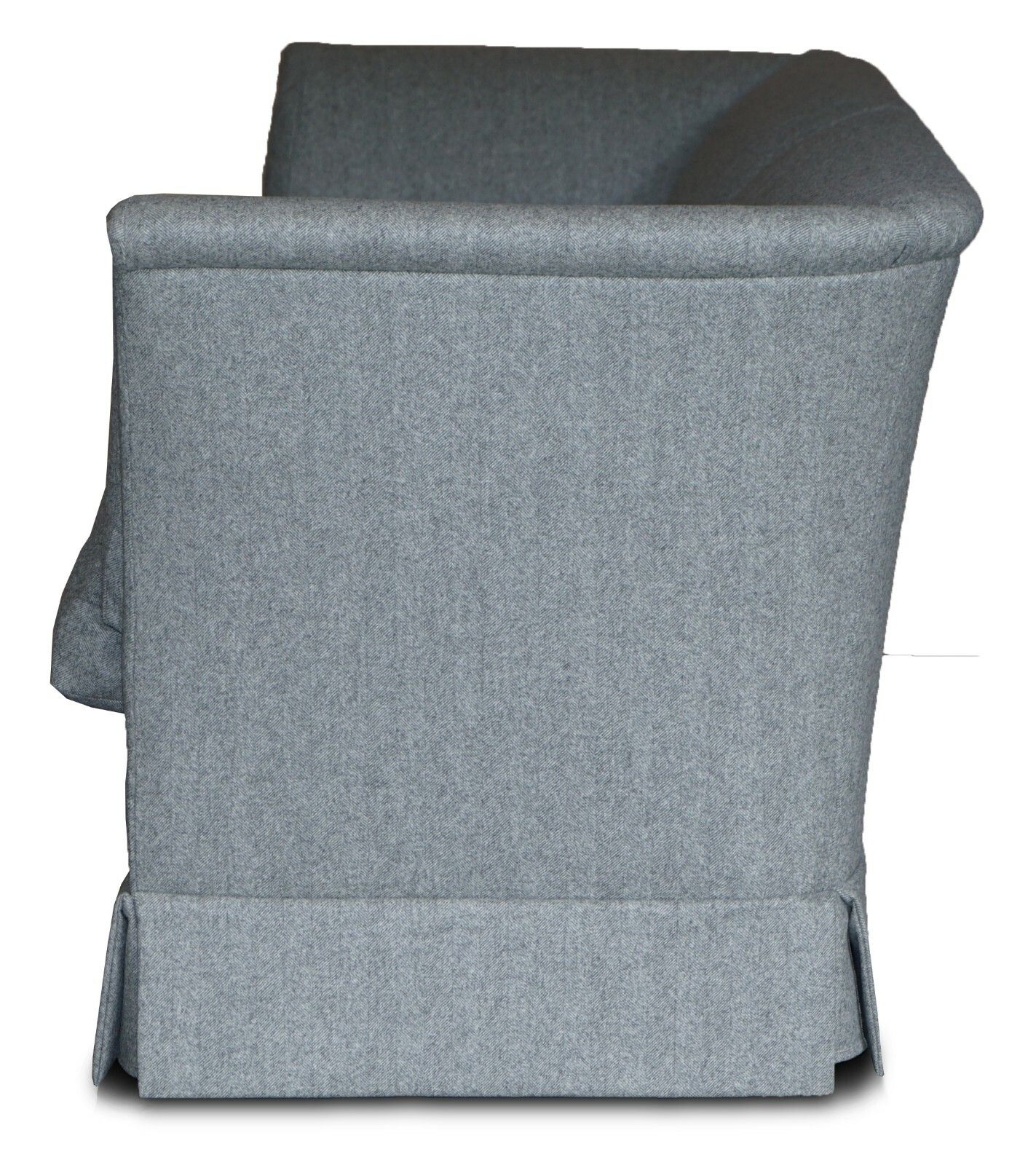 photo furniture Fully Restored Howard & Son's Baring Sofa Grey Herringbone 100% Wool Upholstery