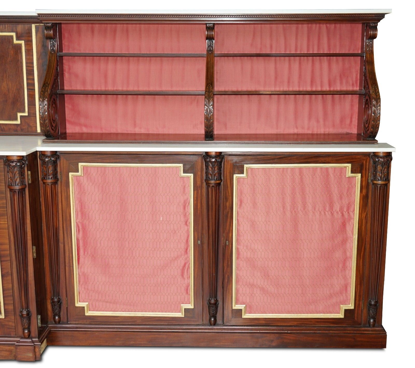 Important Monumental Antique Regency 5.7 Meter Rosewood Italian Marble Sideboard photo Furniture