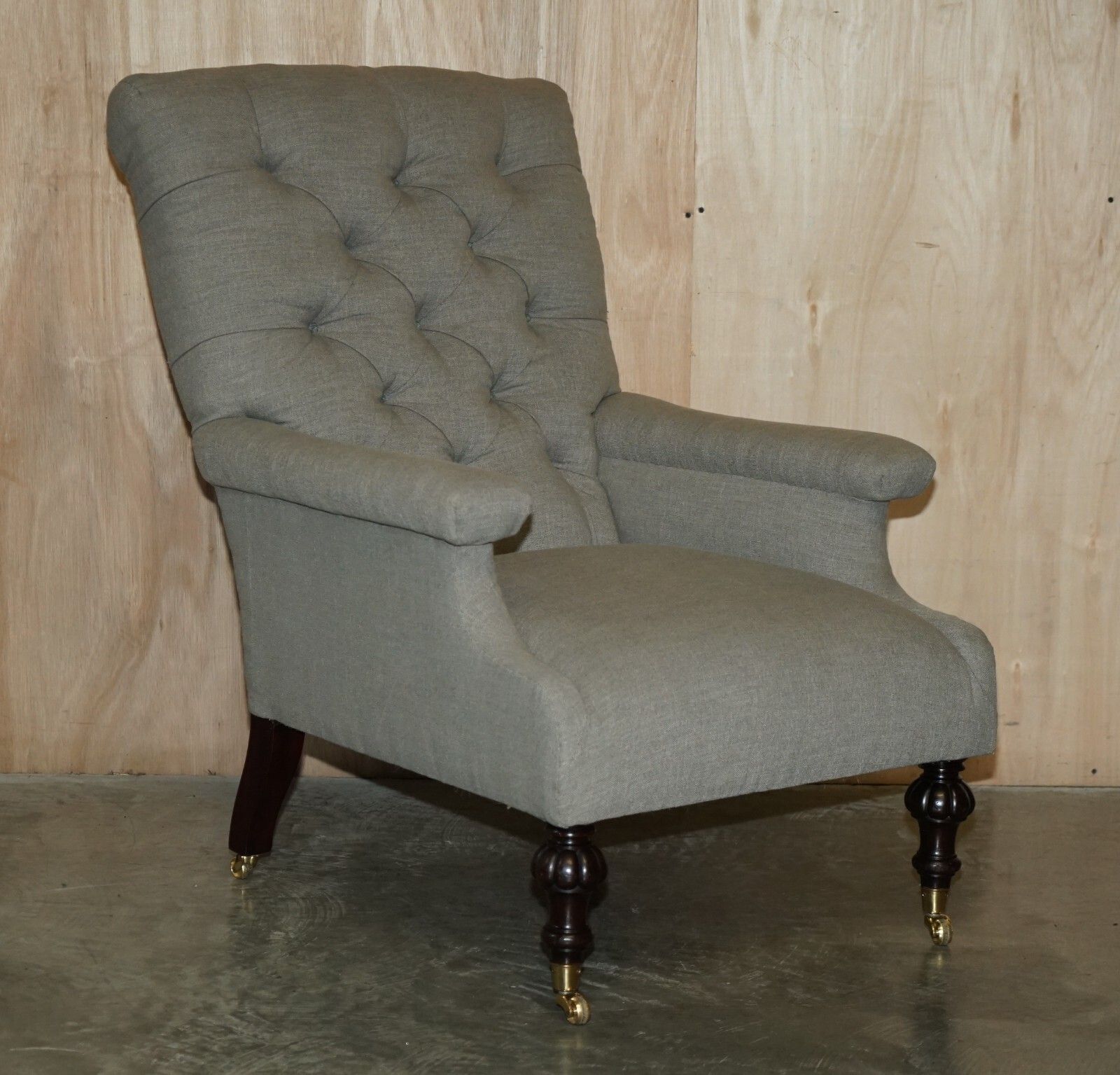 Fine Pair Of Antique Original William Morris & Co Edinburgh Stamped Armchairs photo furniture
