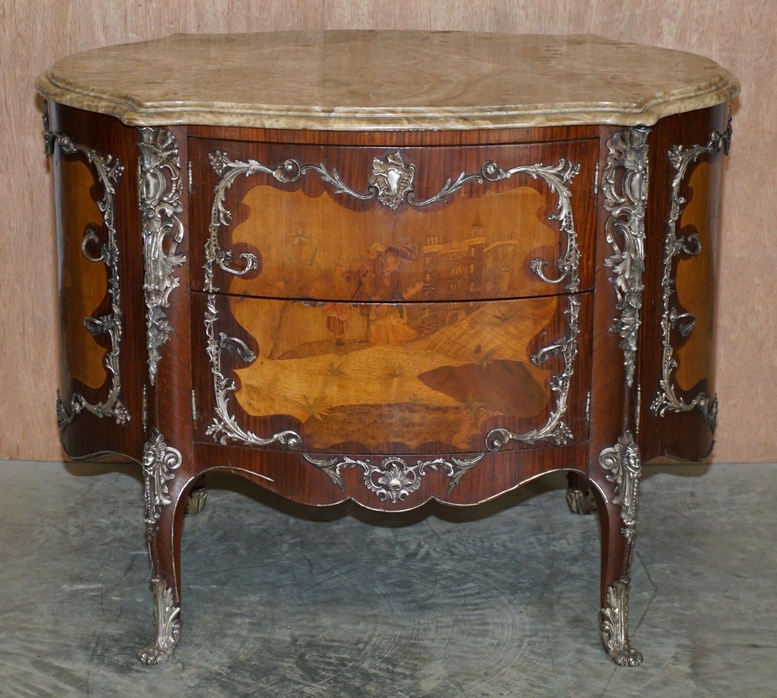 Rare & Collectable Germain Landrin Circa 1750 French Marble Kingwood Sideboard photo vintage