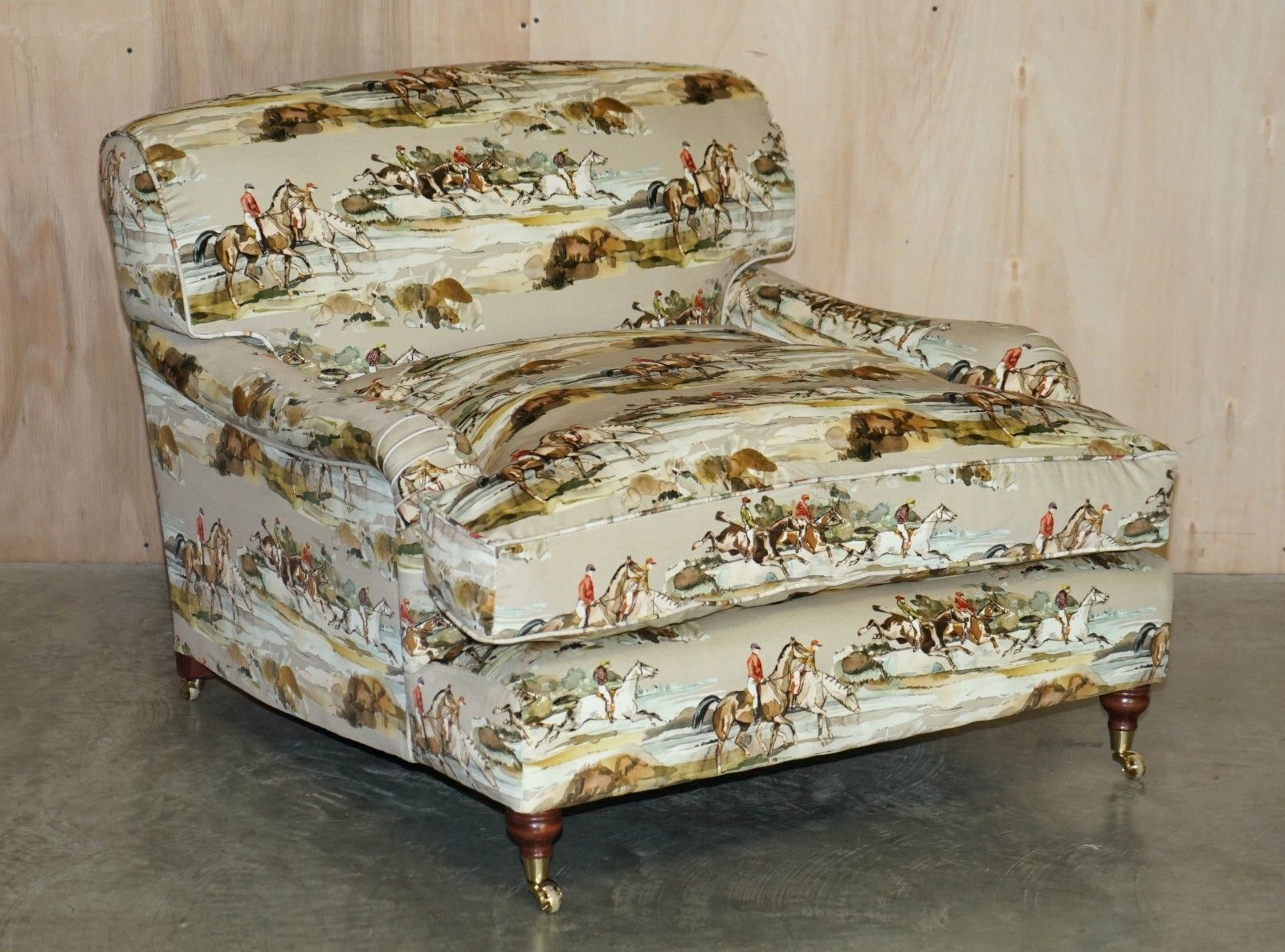 New Pair Of Mulberry Custom Howard Love Seat Armchairs Morning Gallop Velvet photo Furniture