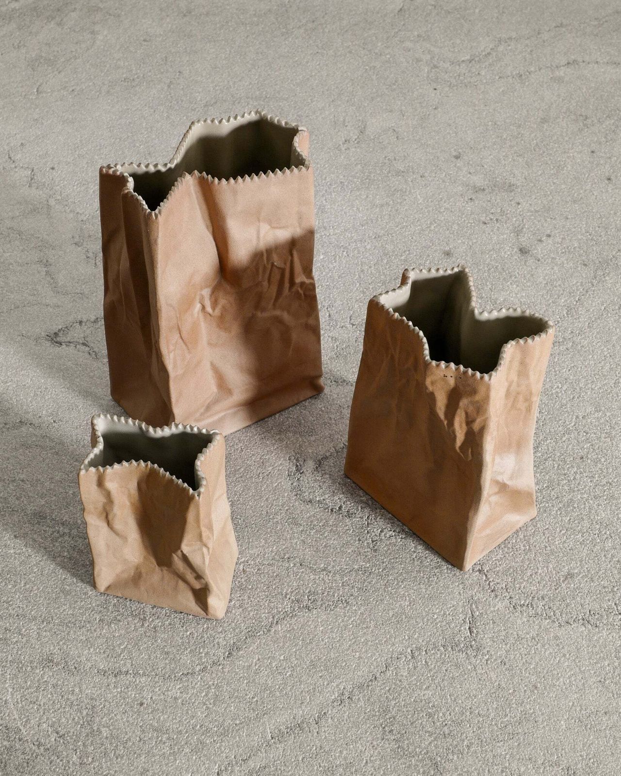 Tapio Wirkkala "Paper Bag" Vases, 1970s photo Home Decor