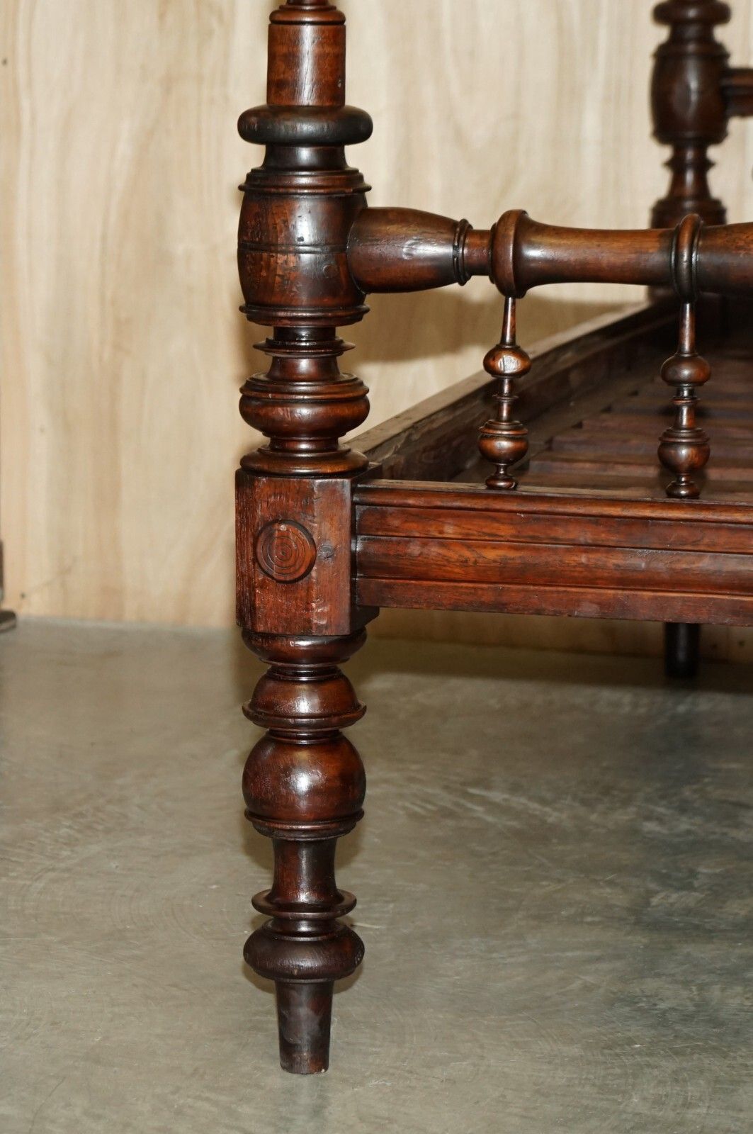 Antique 18th Century Heavily Carved Four Poster Bed Sublime Detail Must See photo Furniture