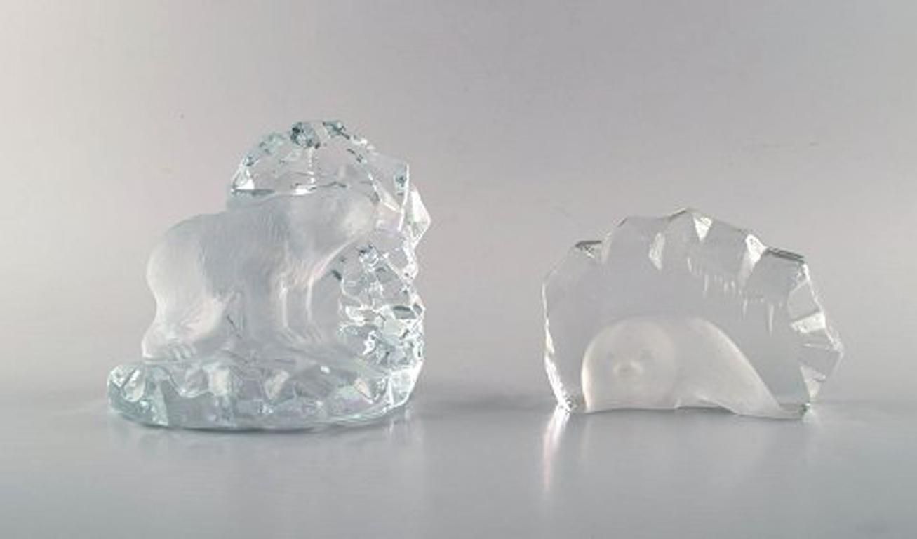 Collection Of 5 Art Glass Sculptures With Arctic Animal Motifs, 1980s photo for sale