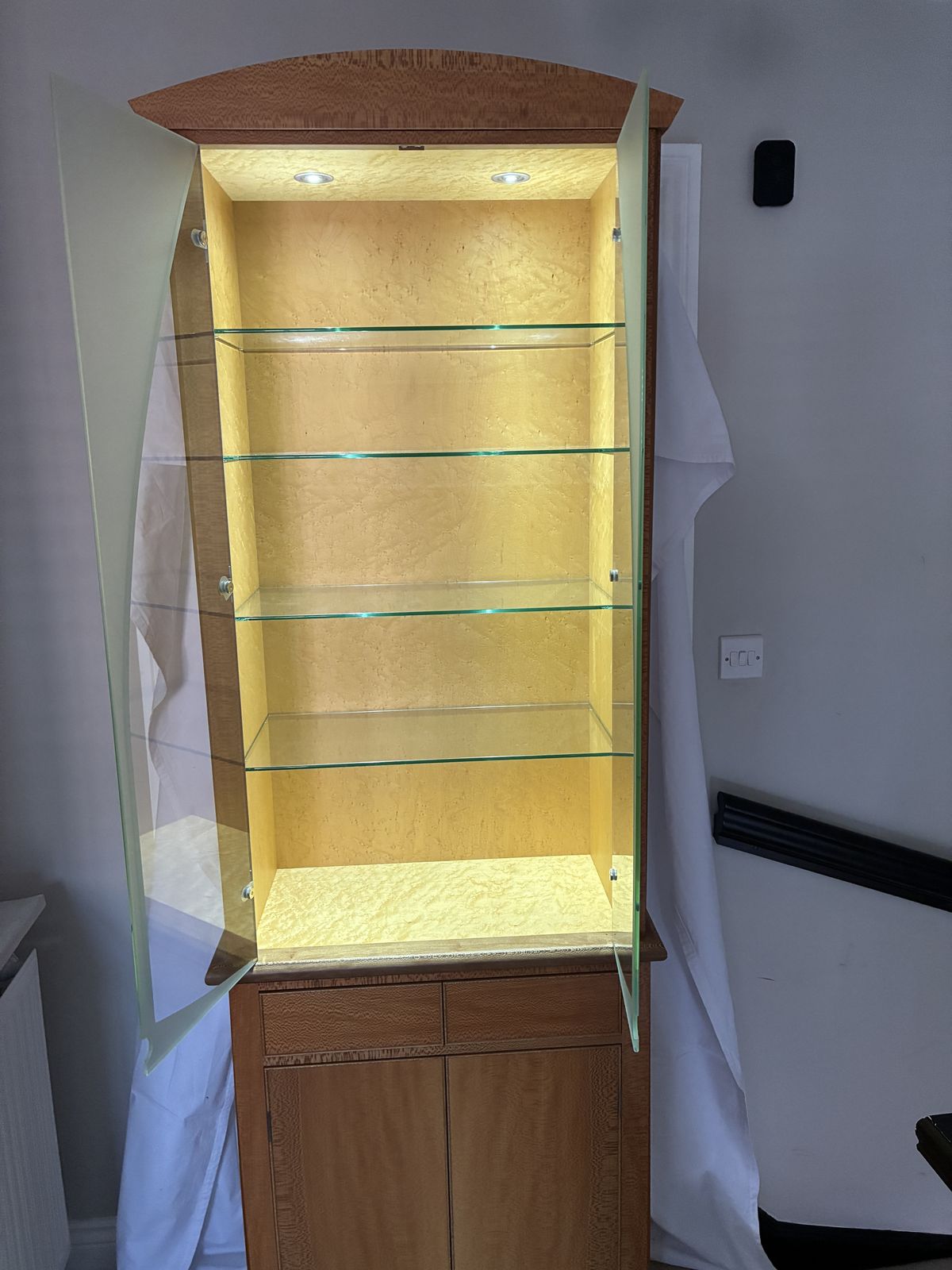 Andrew Varah Pair Of Cabinets;  Commissioned To Display Glassware