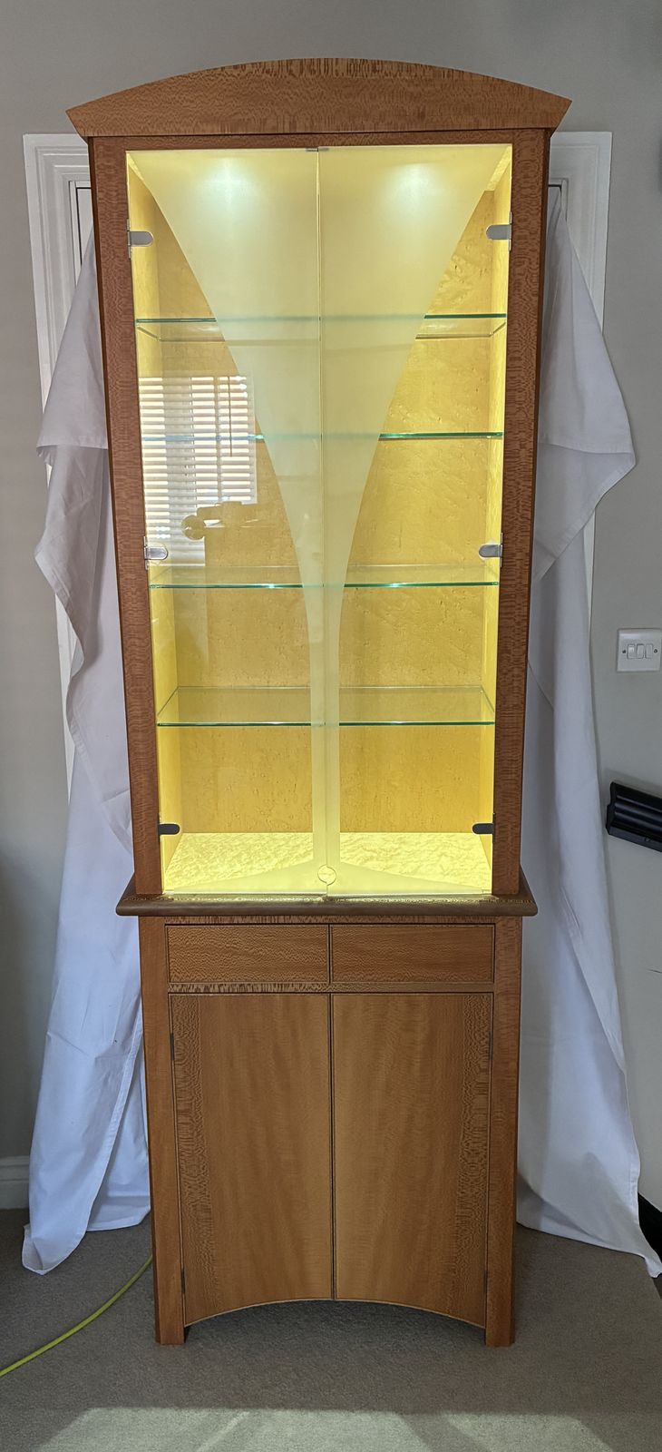 Andrew Varah Pair Of Cabinets;  Commissioned To Display Glassware photo for sale
