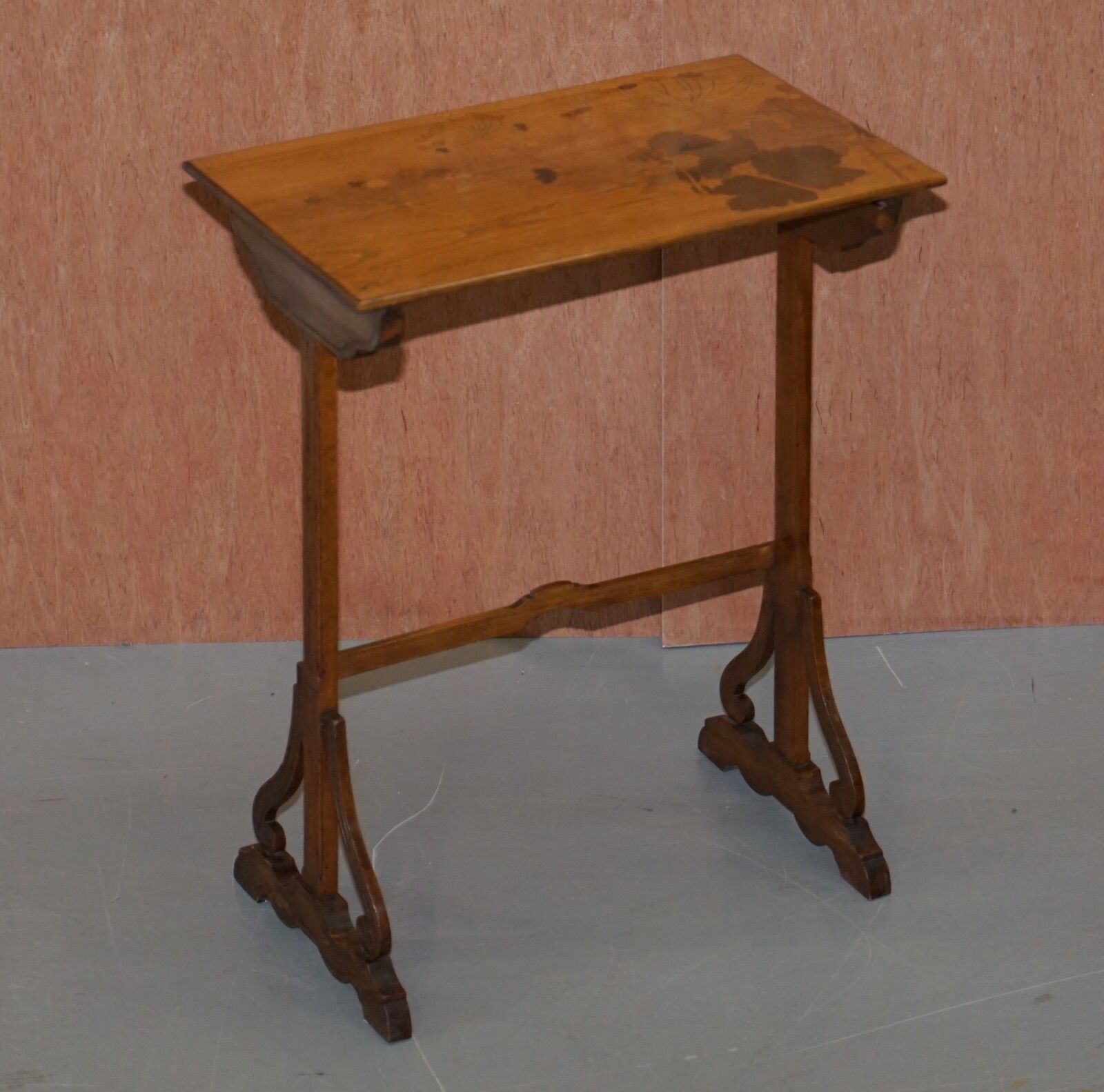 Extremely Rare Nest Of Four Emile Galle Specimen Wood Tables Art Nouveau 4 photo Furniture