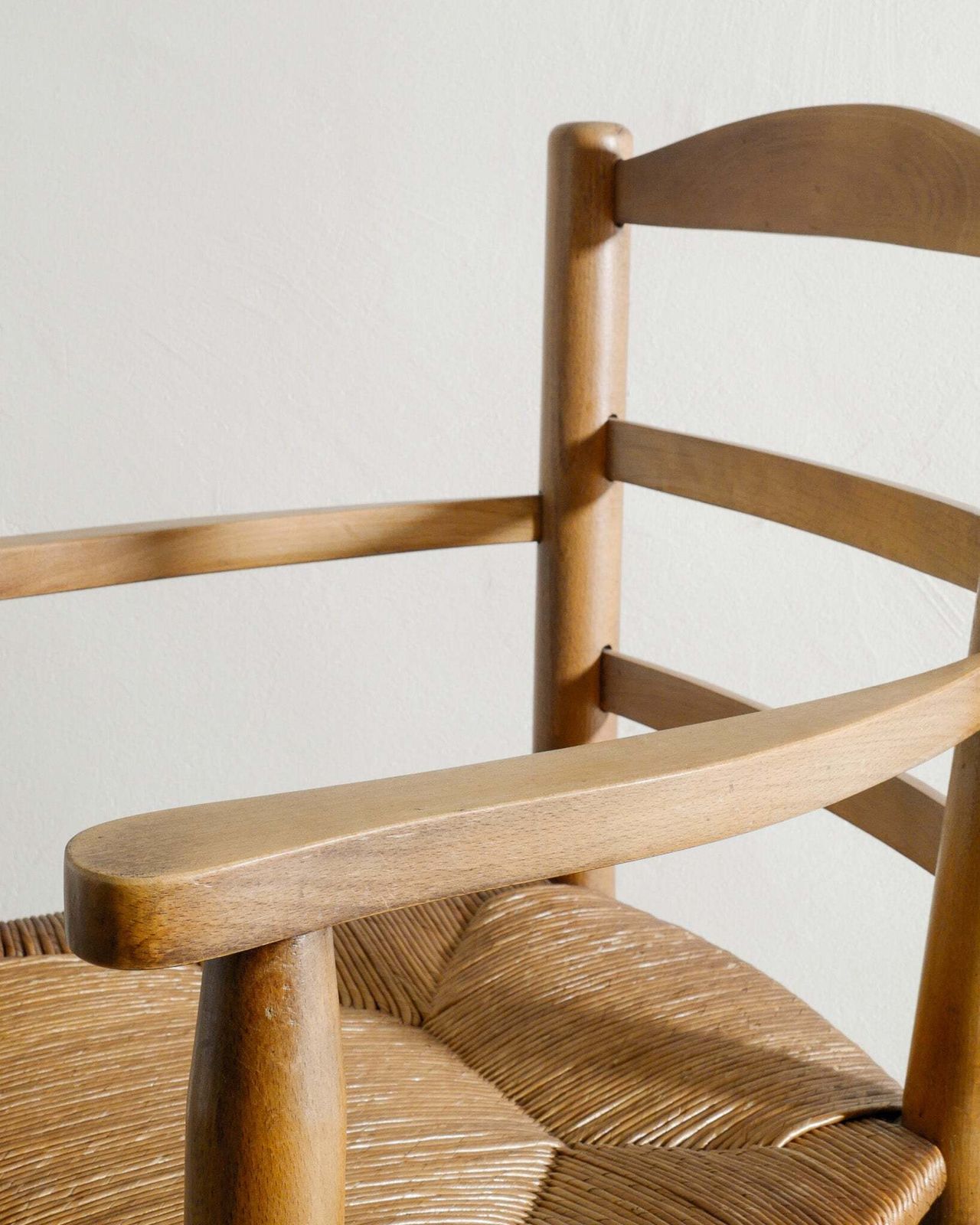 French Wooden Armchairs In Elm, 1950s photo buy
