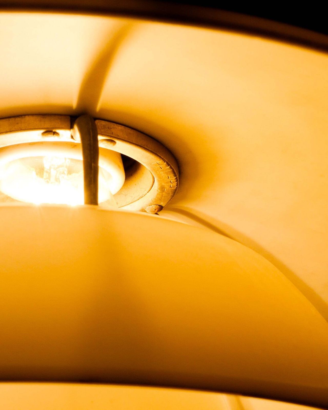 White Danish Ceiling Pendant By Poul Henningsen Pat. Appl. "Ph 3/3", 1926 photo vinterior