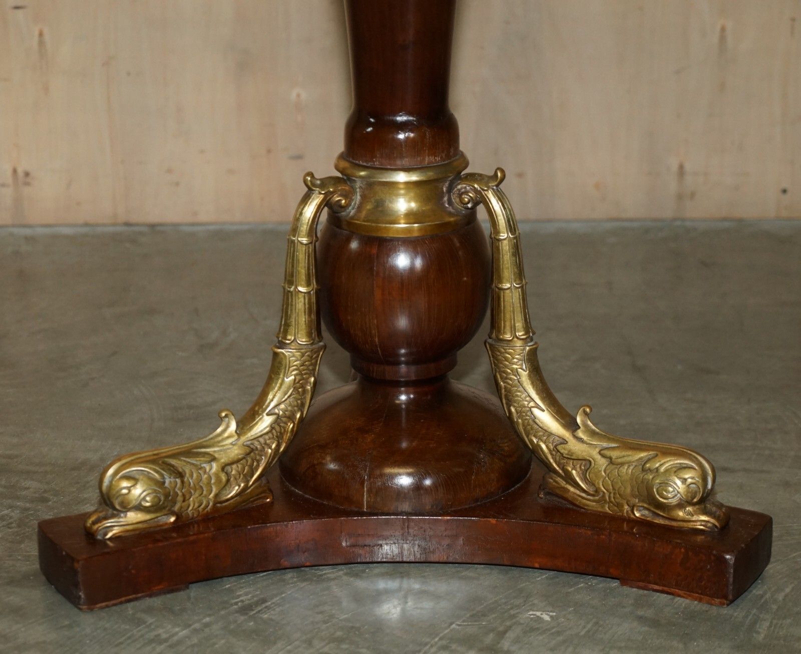 Important 19th Century Gilt Brass Dolphin Italian Carrara Marble Centre Table photo Furniture