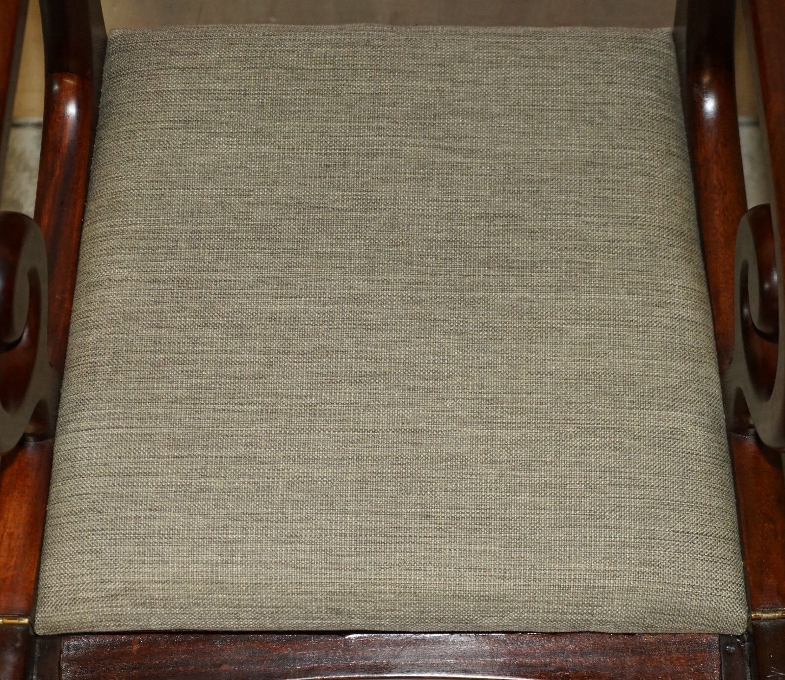 photo furniture Antique 1830 William IV Flamed Mahogany Metamorphic Library Armchair Steps