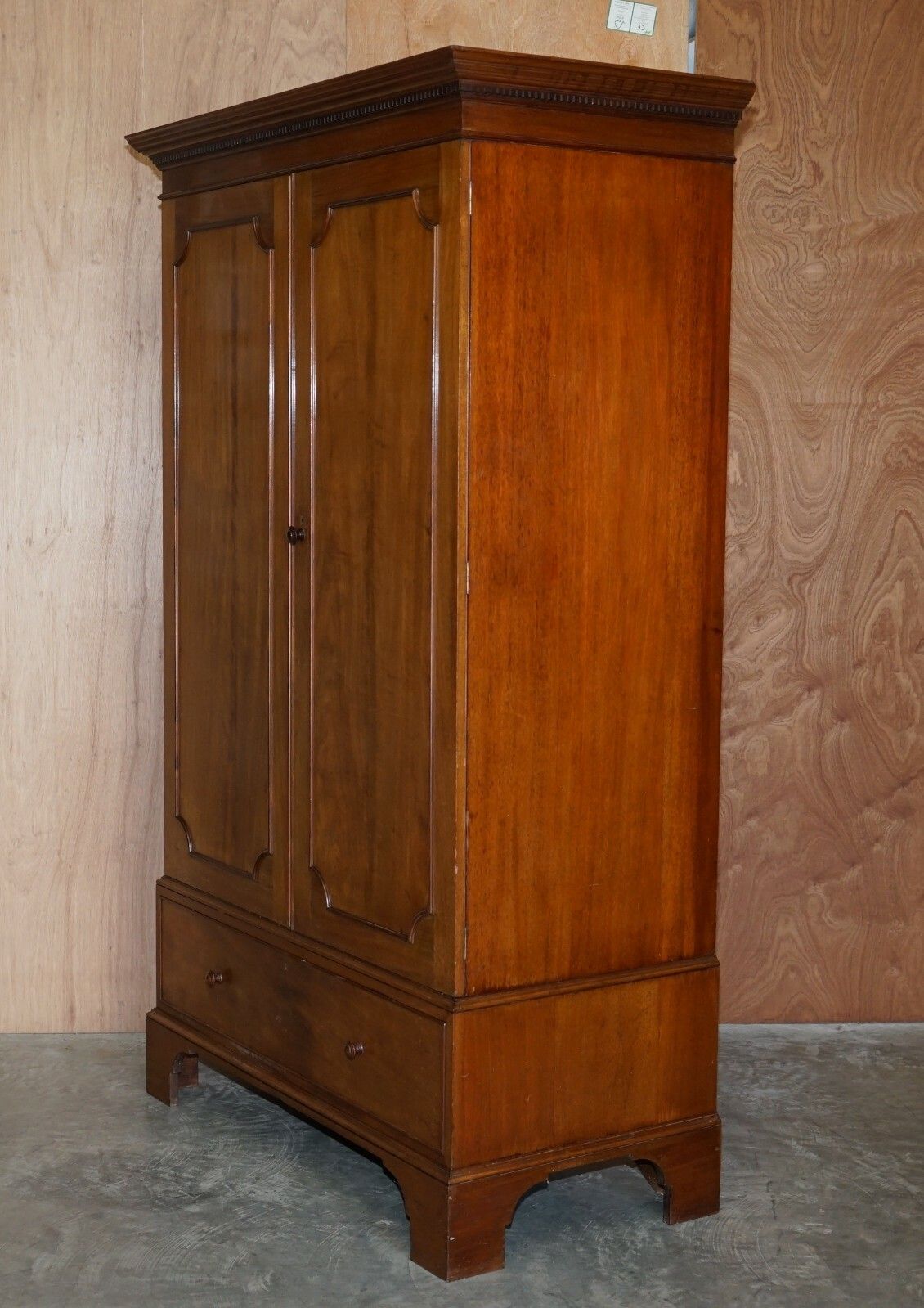 Furniture Original Antique Fully Stamped Howard & Son's Berners Street Mahogany Wardrobe photo