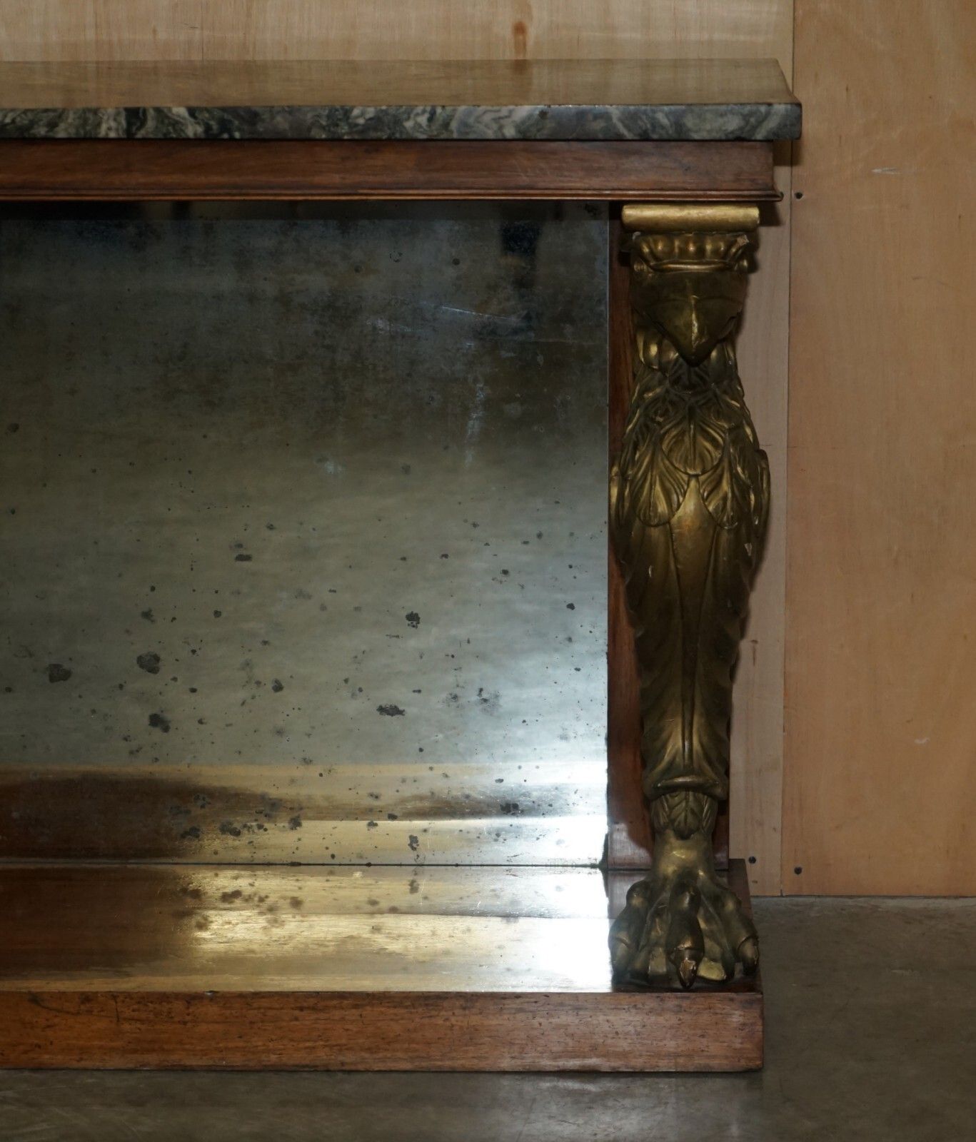 Stunning Antique Regency Rosewood Giltwood & Marble Eagle Carved Console Table photo Furniture