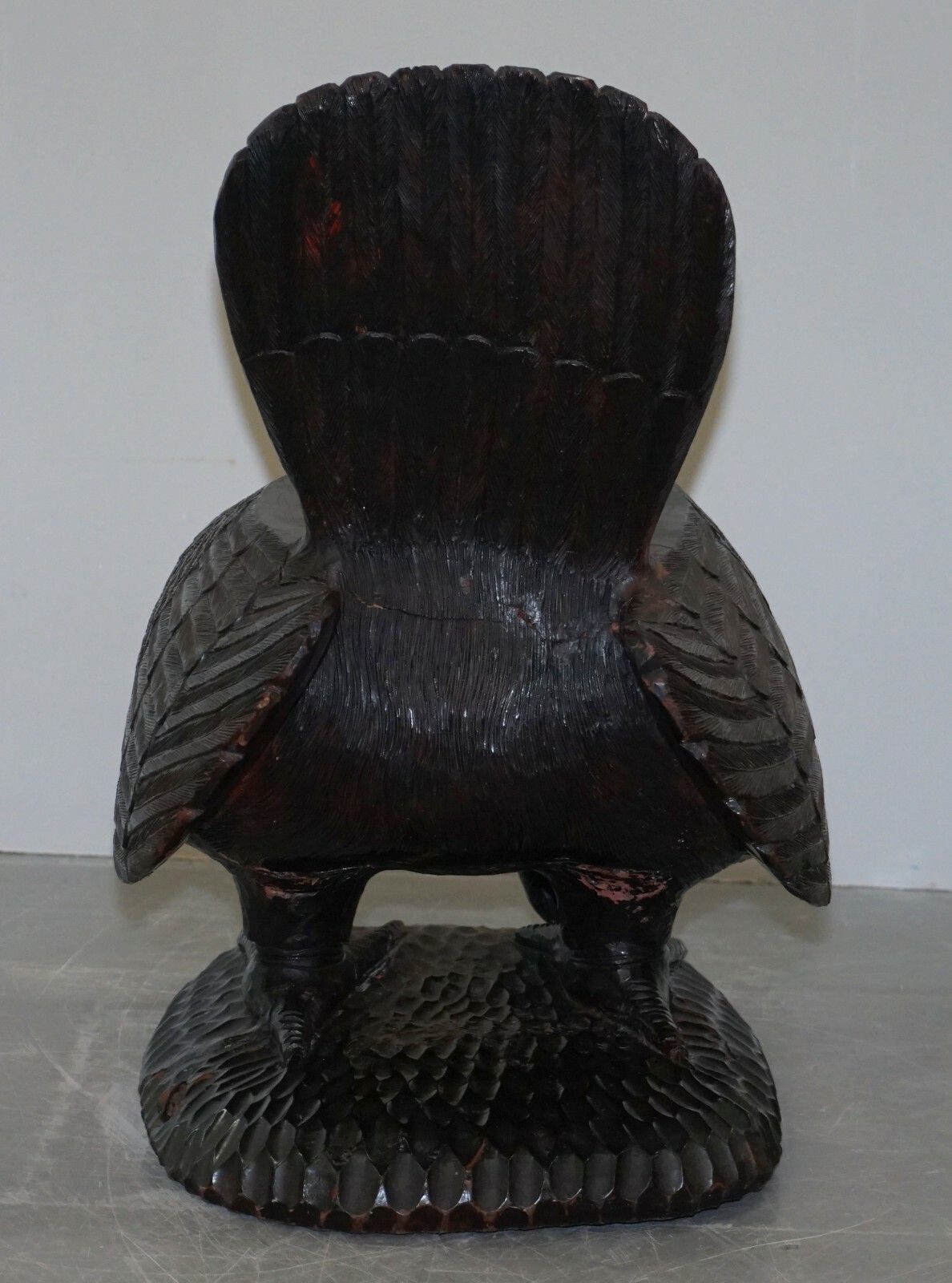 photo furniture Pair Of Ornate Hand Carved Solid Wood Circa 1900 American Eagle Armchairs