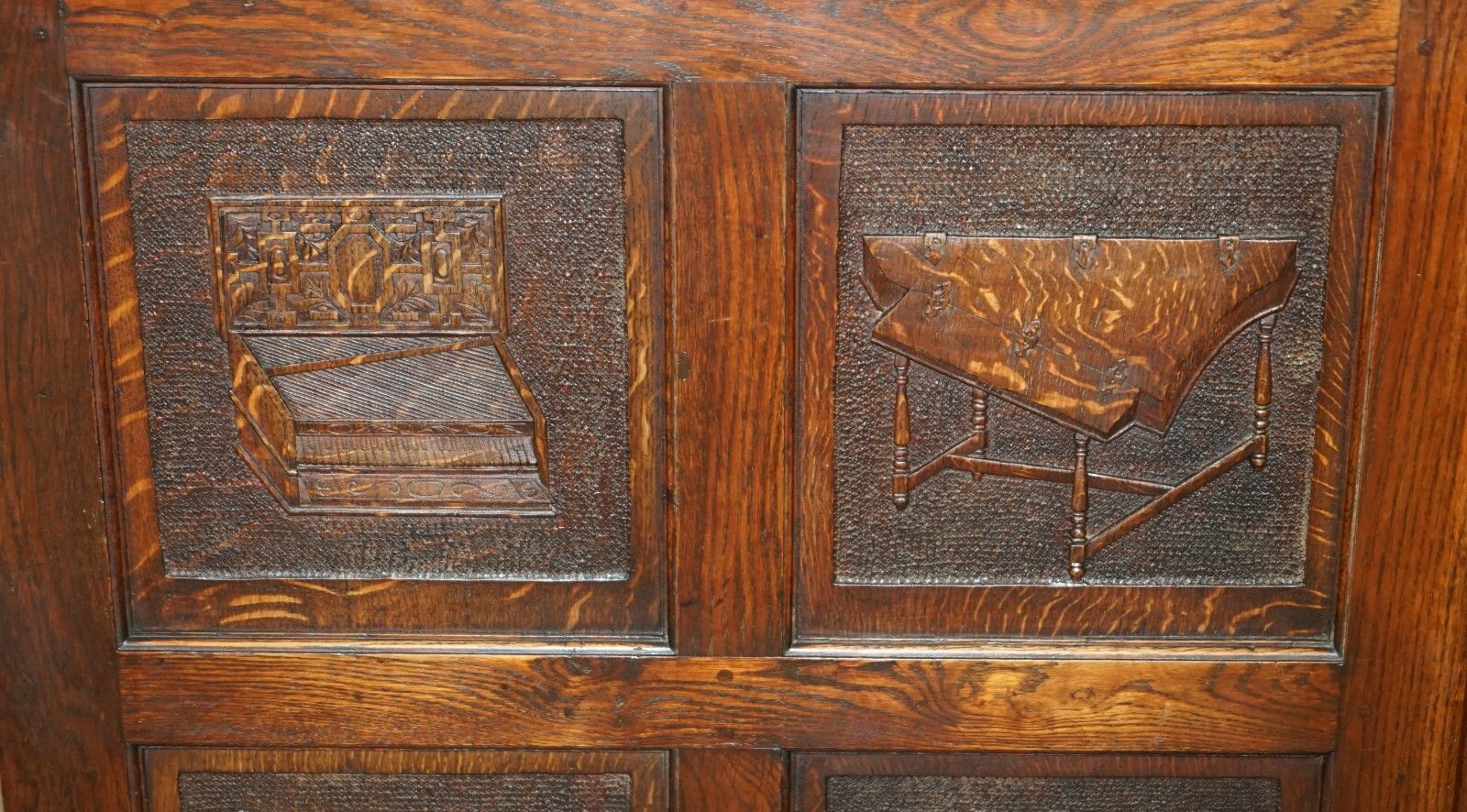 Furniture Important Carved Bookcase Cabinet From The Bate Collection In Oxford University photo