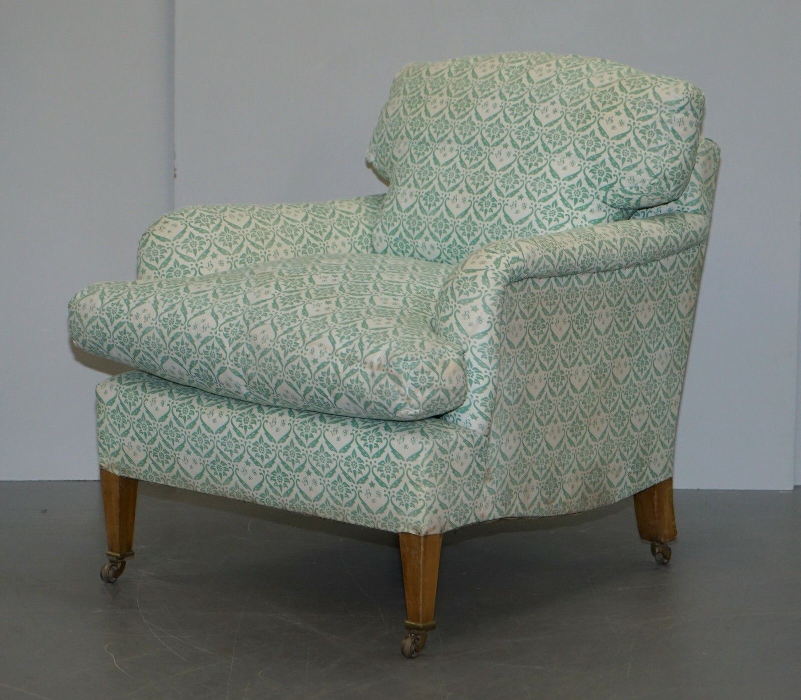 Rare 1954 1959 Howard & Son's Lenygon & Morant Armchair Original Ticking Fabric photo furniture