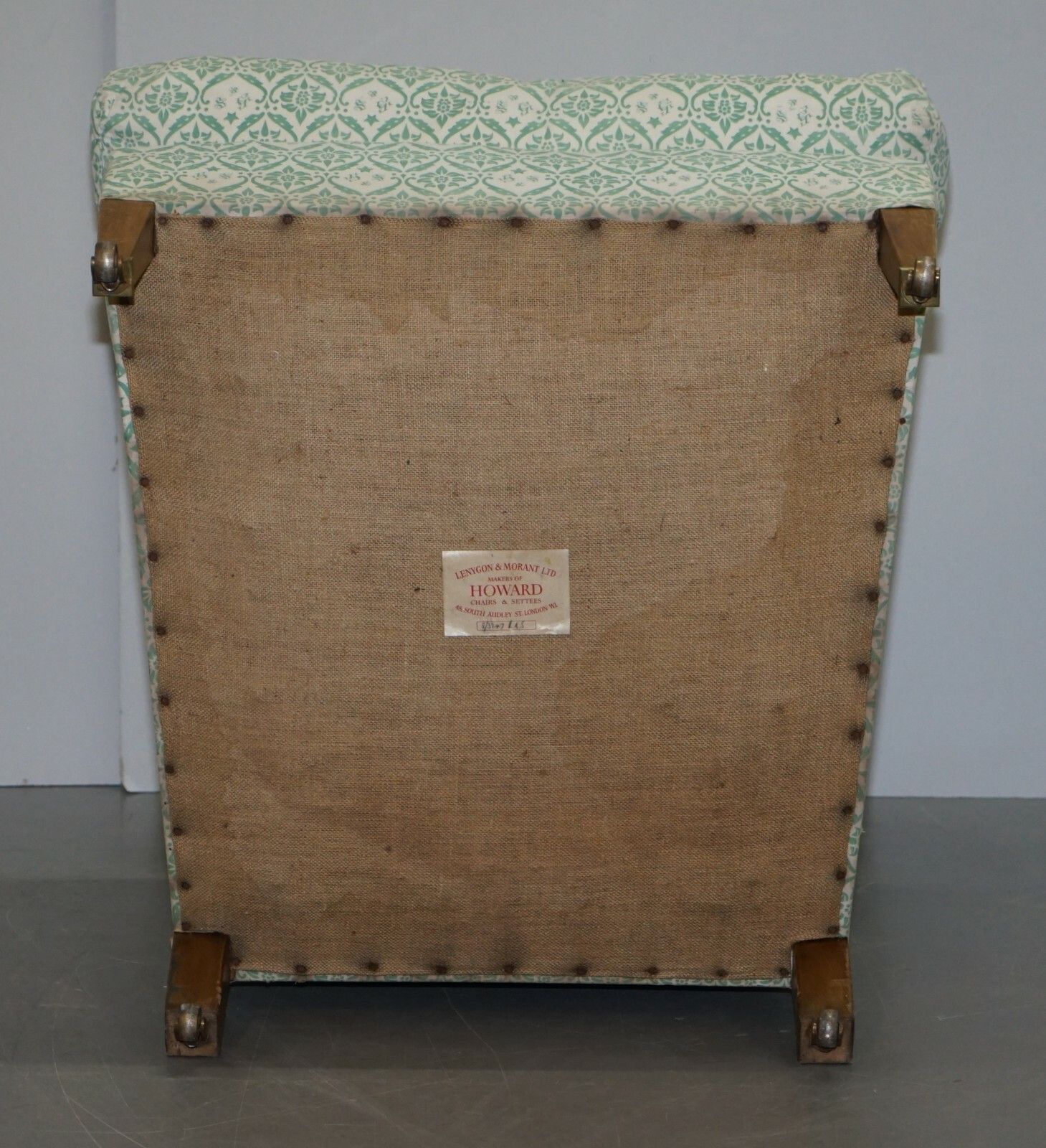 Furniture Rare 1954 1959 Howard & Son's Lenygon & Morant Armchair Original Ticking Fabric photo