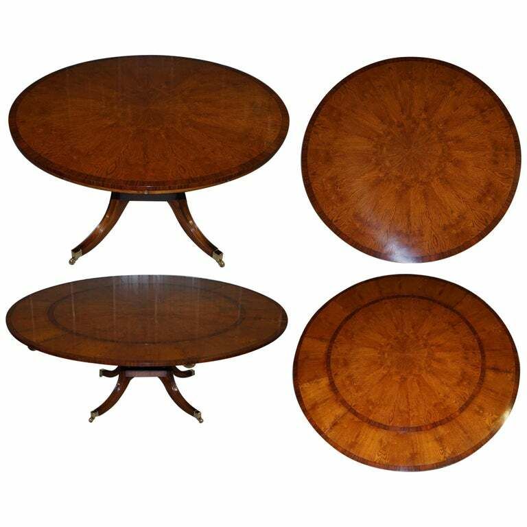 Brand New Cluster Oak Extending Jupe Round Dining Tables Seats 6 10 People