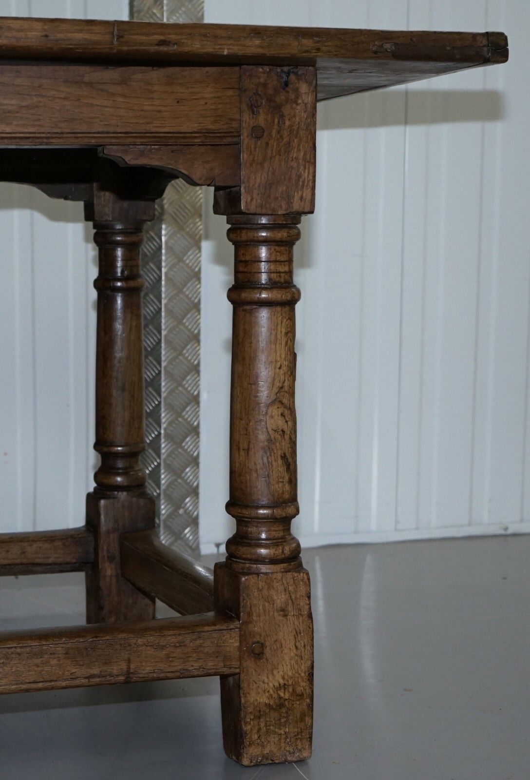 photo furniture Very Rare Charles I 1630 Oak Refectory Dining Hall Table, Plaish Hall Shropshire