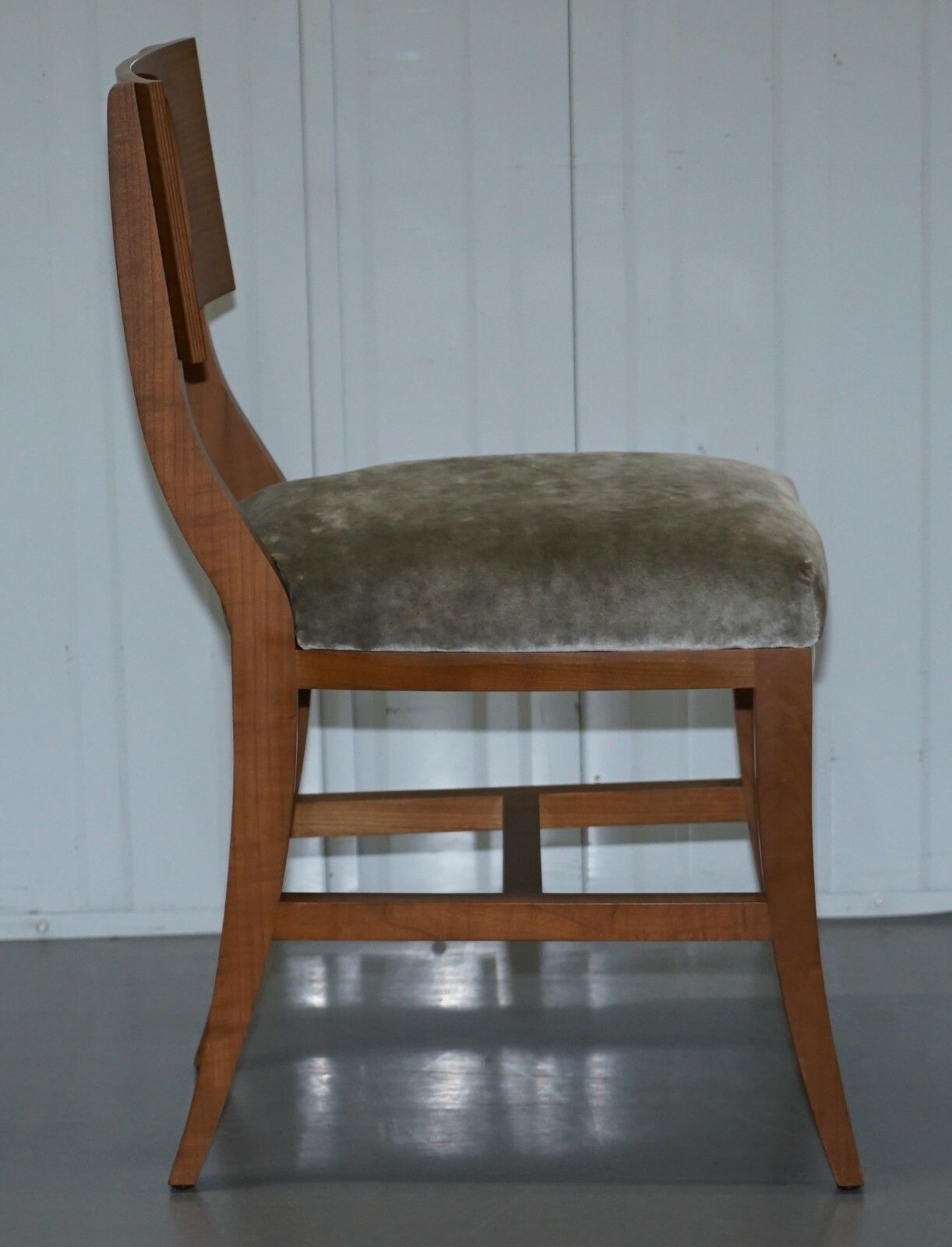 Very Rare Pair Of Rrp £22,000 Hermes Paris Cherry Wood Chairs Luxury Premium photo vinterior